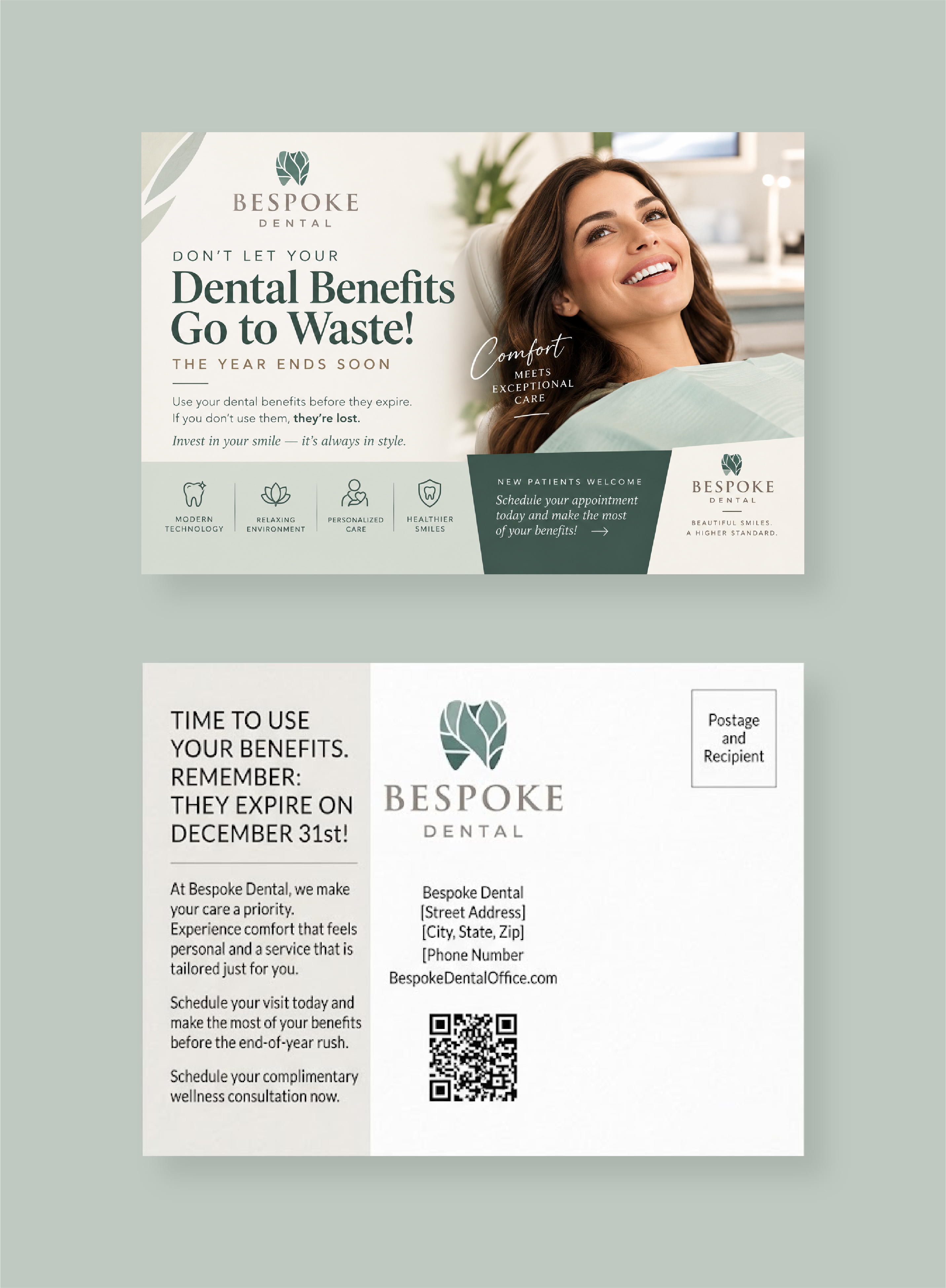 Postcard Design by Coneagles for Bespoke Dental | Design #37802238