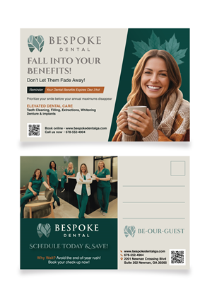 Postcard Design by saurov for Bespoke Dental | Design: #37798324