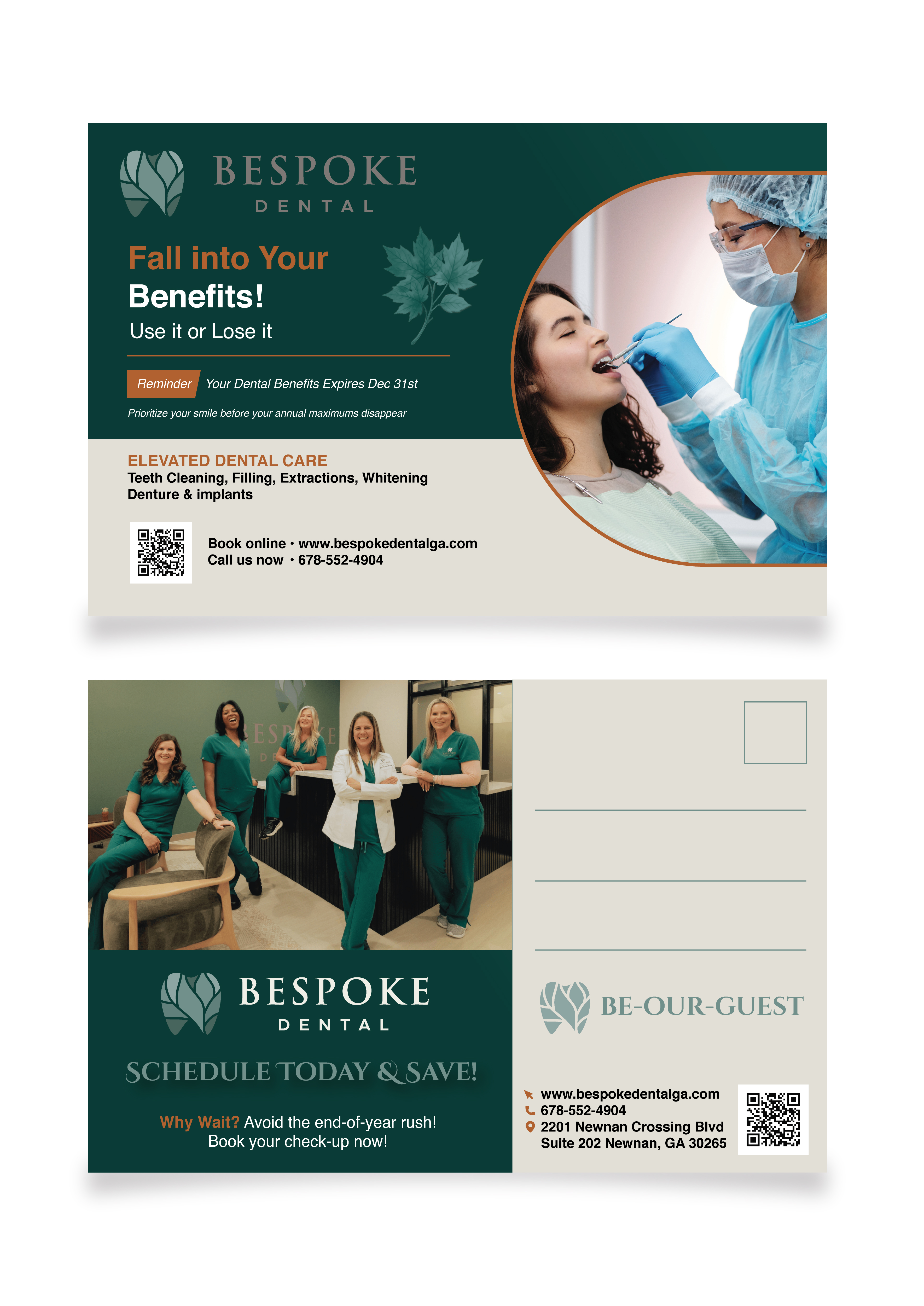 Postcard Design by saurov for Bespoke Dental | Design #37802680