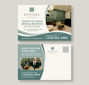 Postcard Design by Dzhafir for Bespoke Dental | Design: #37800462