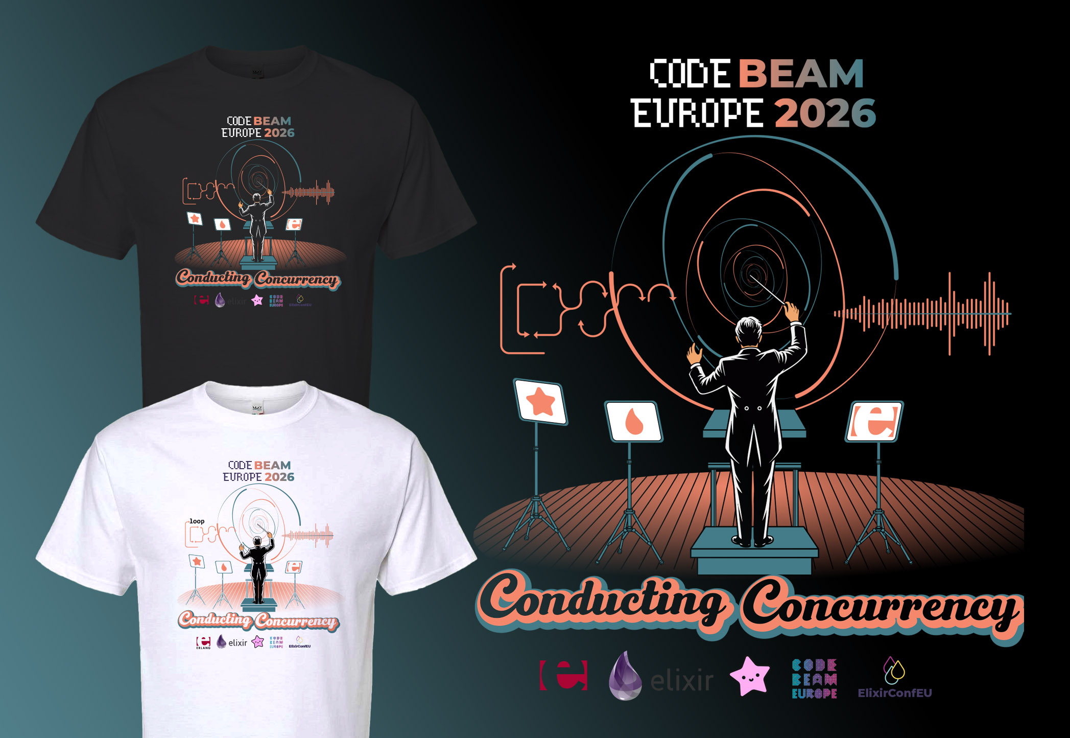 T-shirt Design by KickArt for Erlang Solutions Ltd.  | Design #37712010