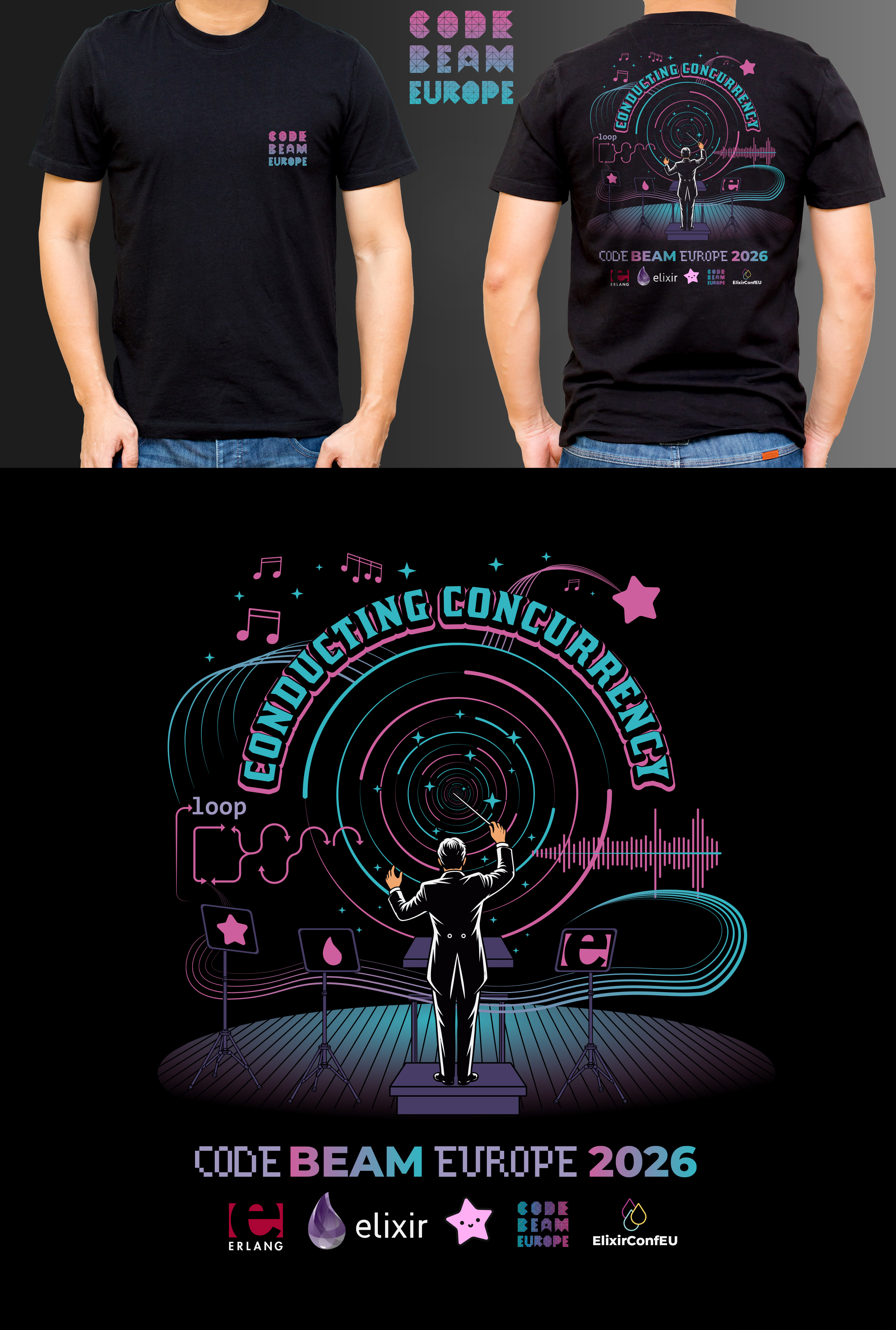T-shirt Design by KickArt for Erlang Solutions Ltd.  | Design #37712901