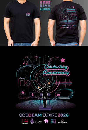 T-shirt Design by KickArt for Erlang Solutions Ltd.  | Design: #37712906