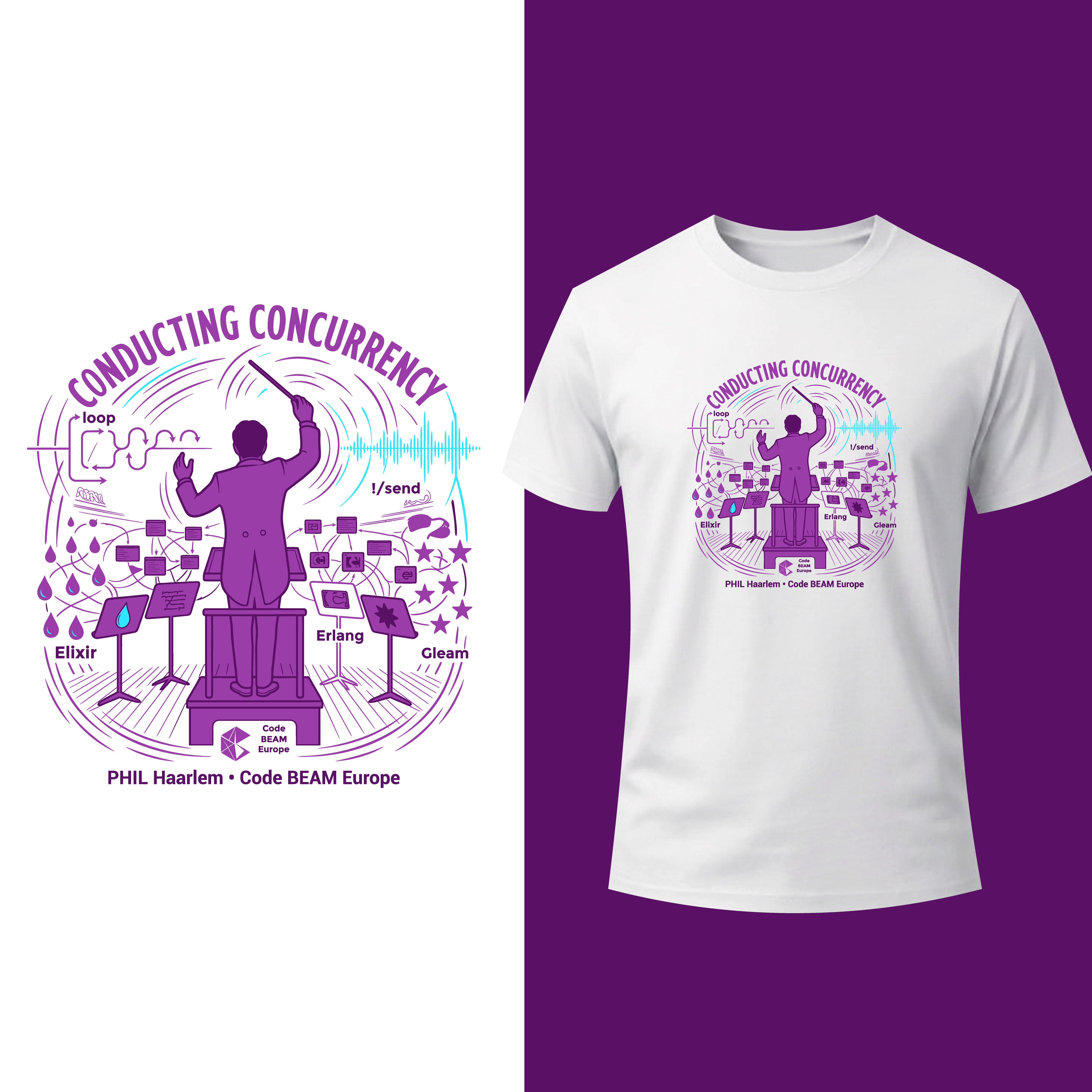 T-shirt Design by amdad26 for Erlang Solutions Ltd.  | Design #37678731