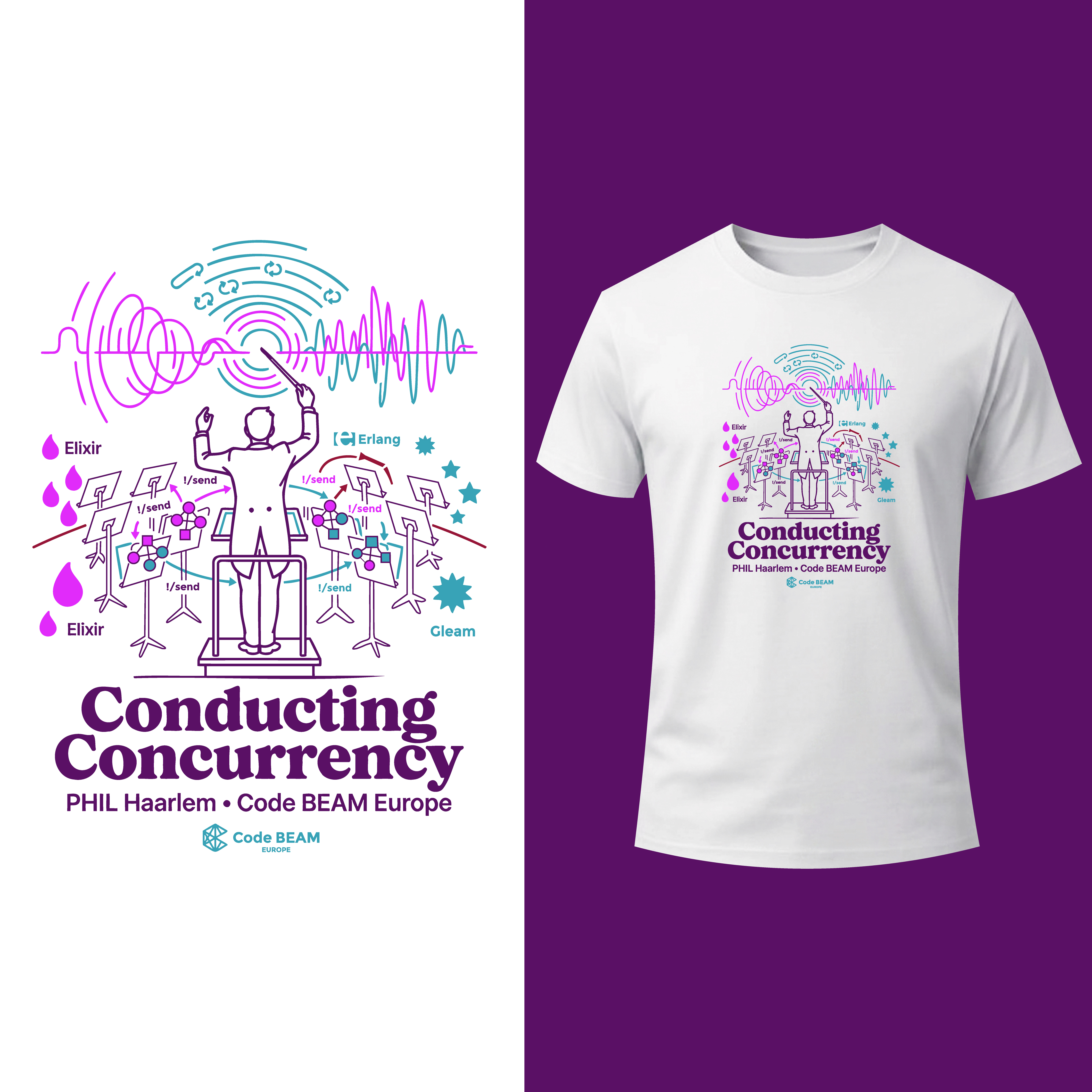T-shirt Design by amdad26 for Erlang Solutions Ltd.  | Design #37714260