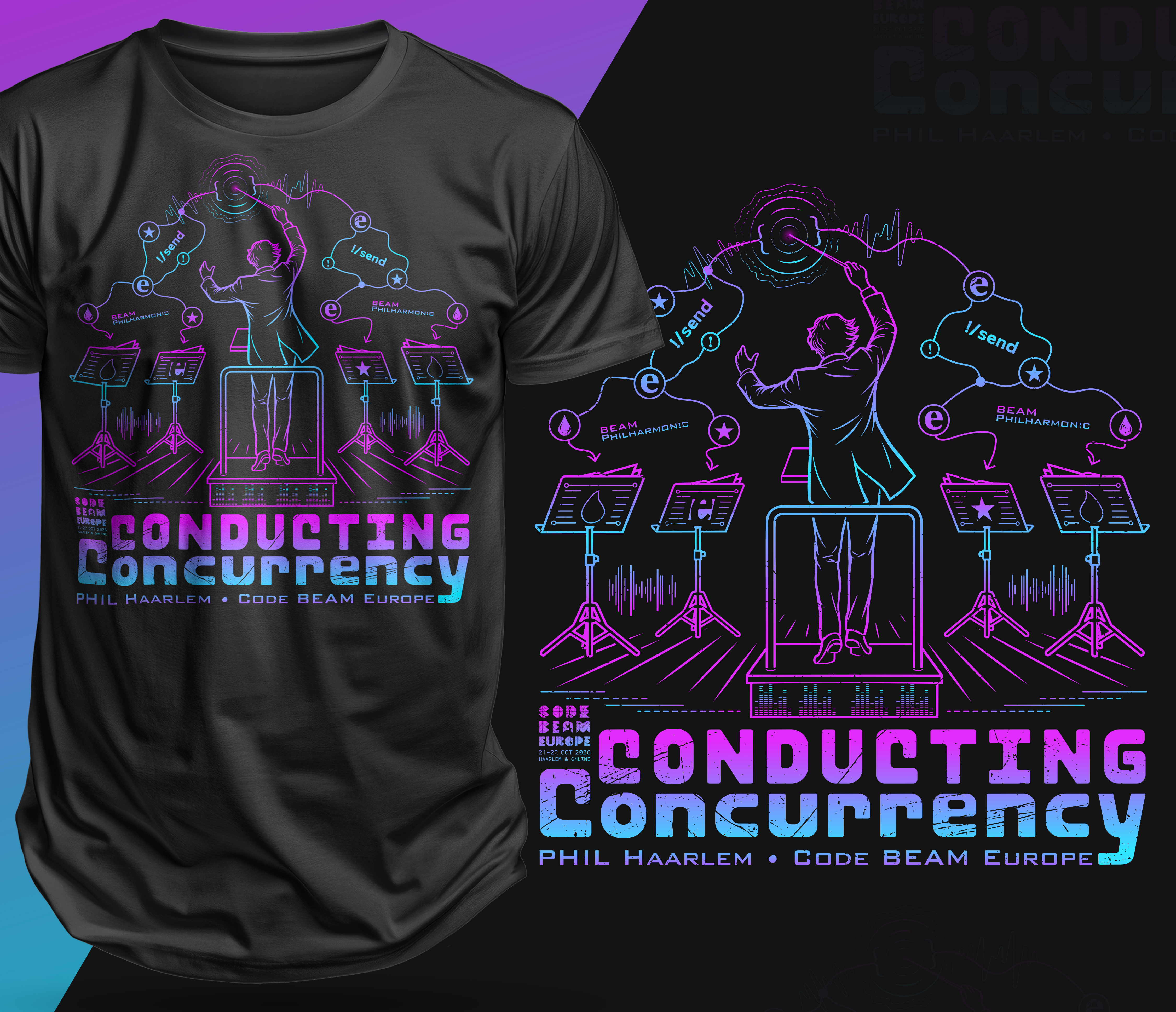 T-shirt Design by NasimGrafik for Erlang Solutions Ltd.  | Design #37681902