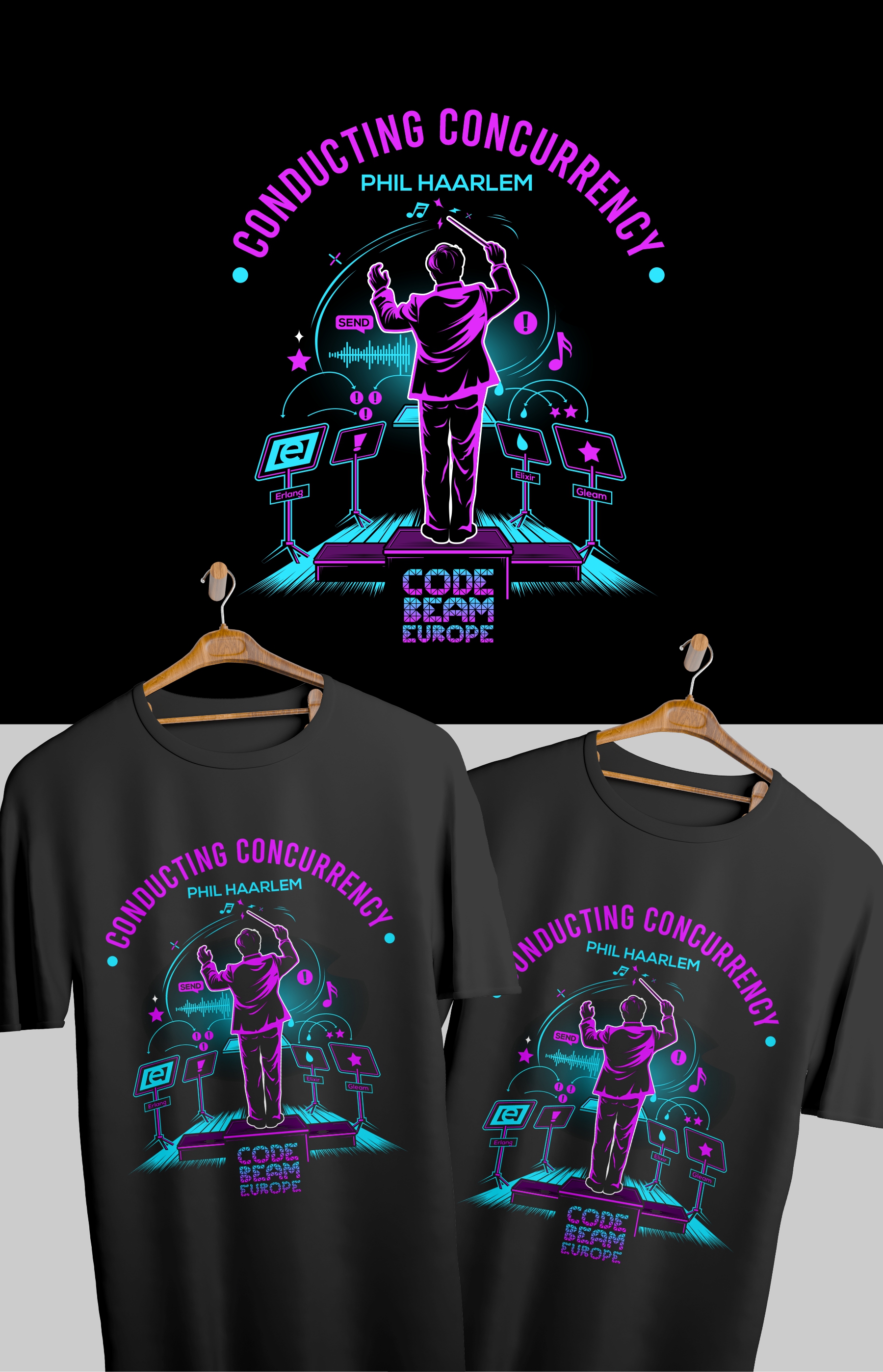 T-shirt Design by debdesign for Erlang Solutions Ltd.  | Design #37684677