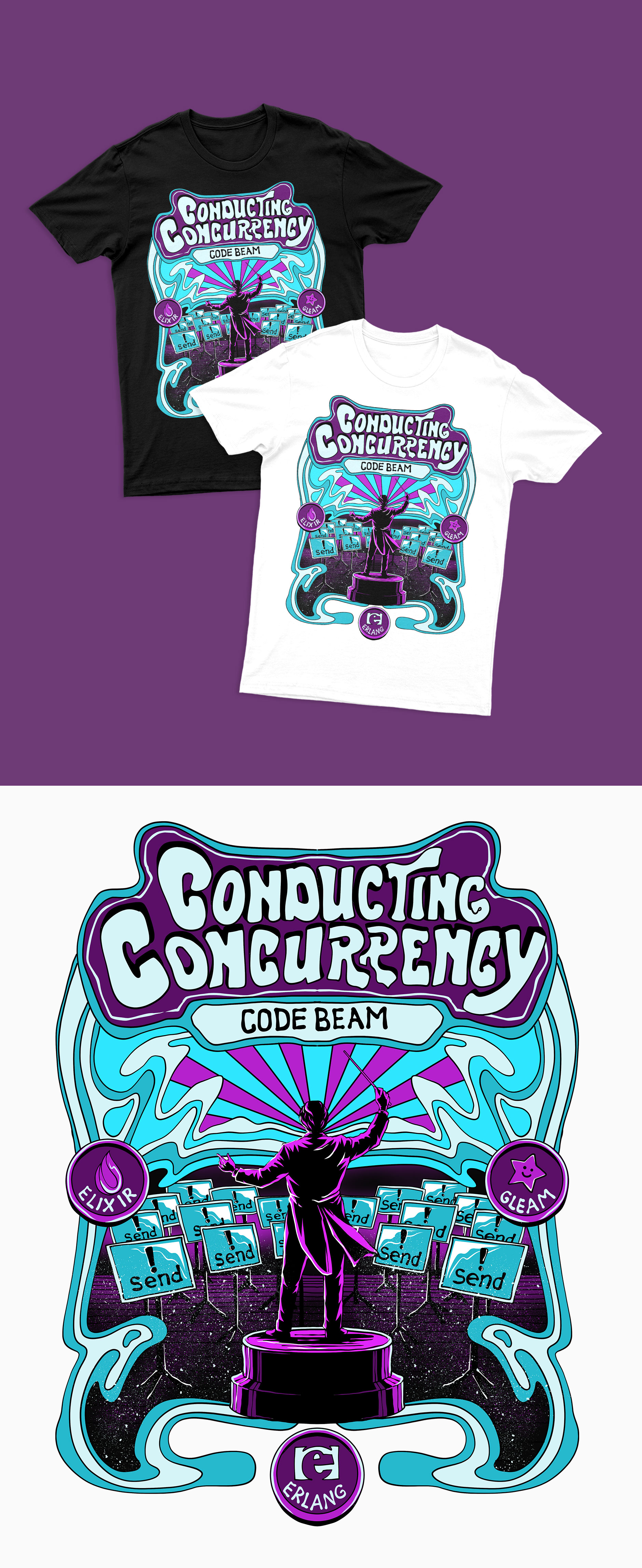 T-shirt Design by guprulsugiyanto for Erlang Solutions Ltd.  | Design #37723519
