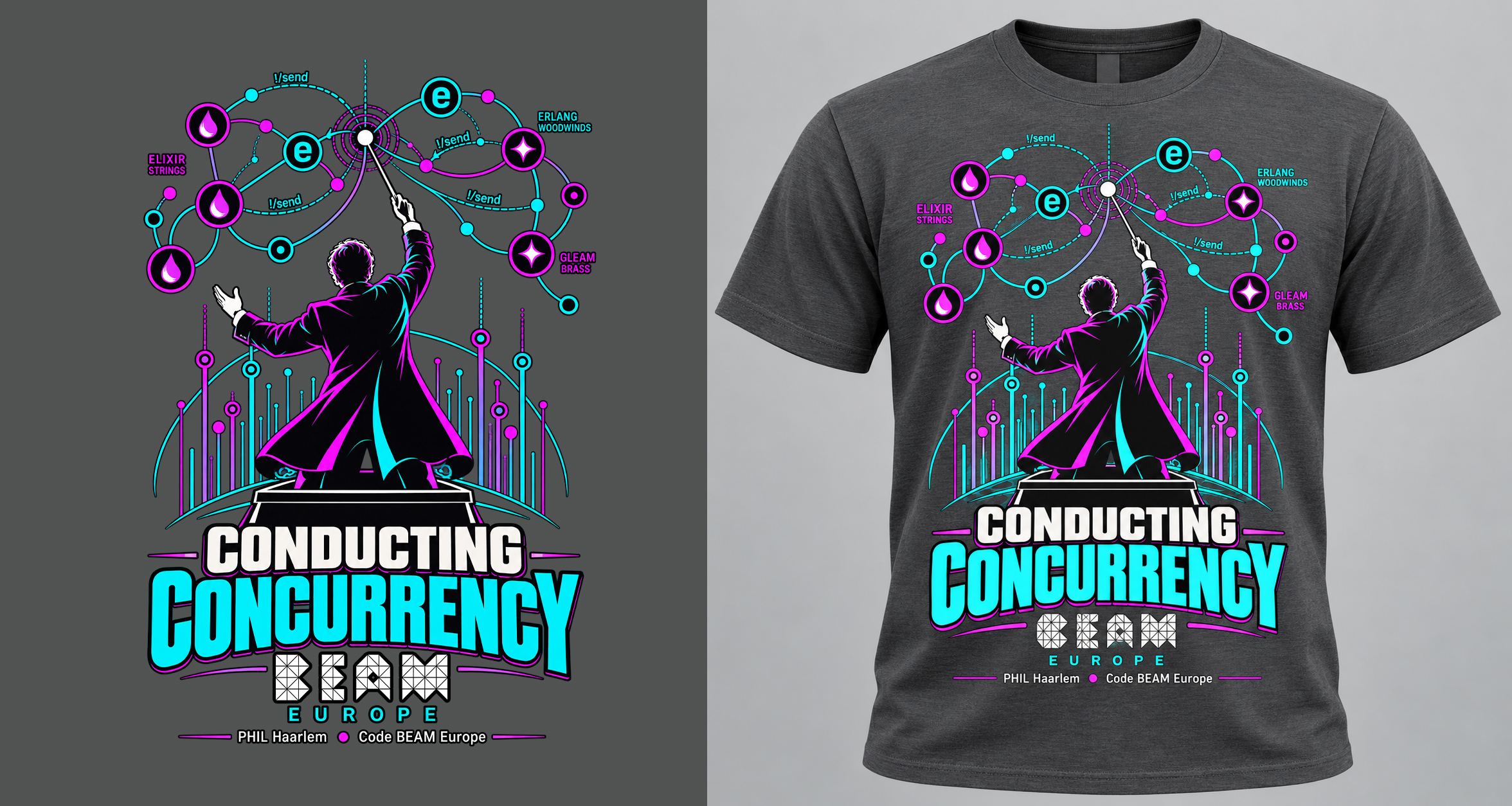 T-shirt Design by Pankaj Bordoloi for Erlang Solutions Ltd.  | Design #37680237