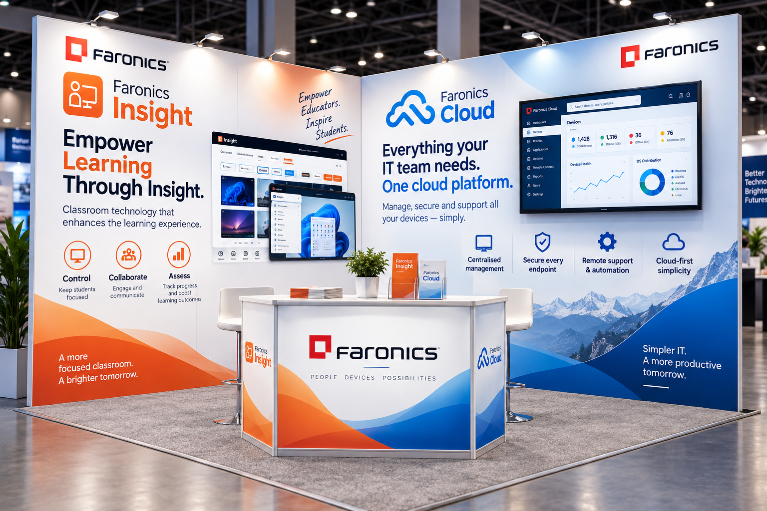 Trade Show Booth Design by Ascinate for Faronics | Design: #37700459