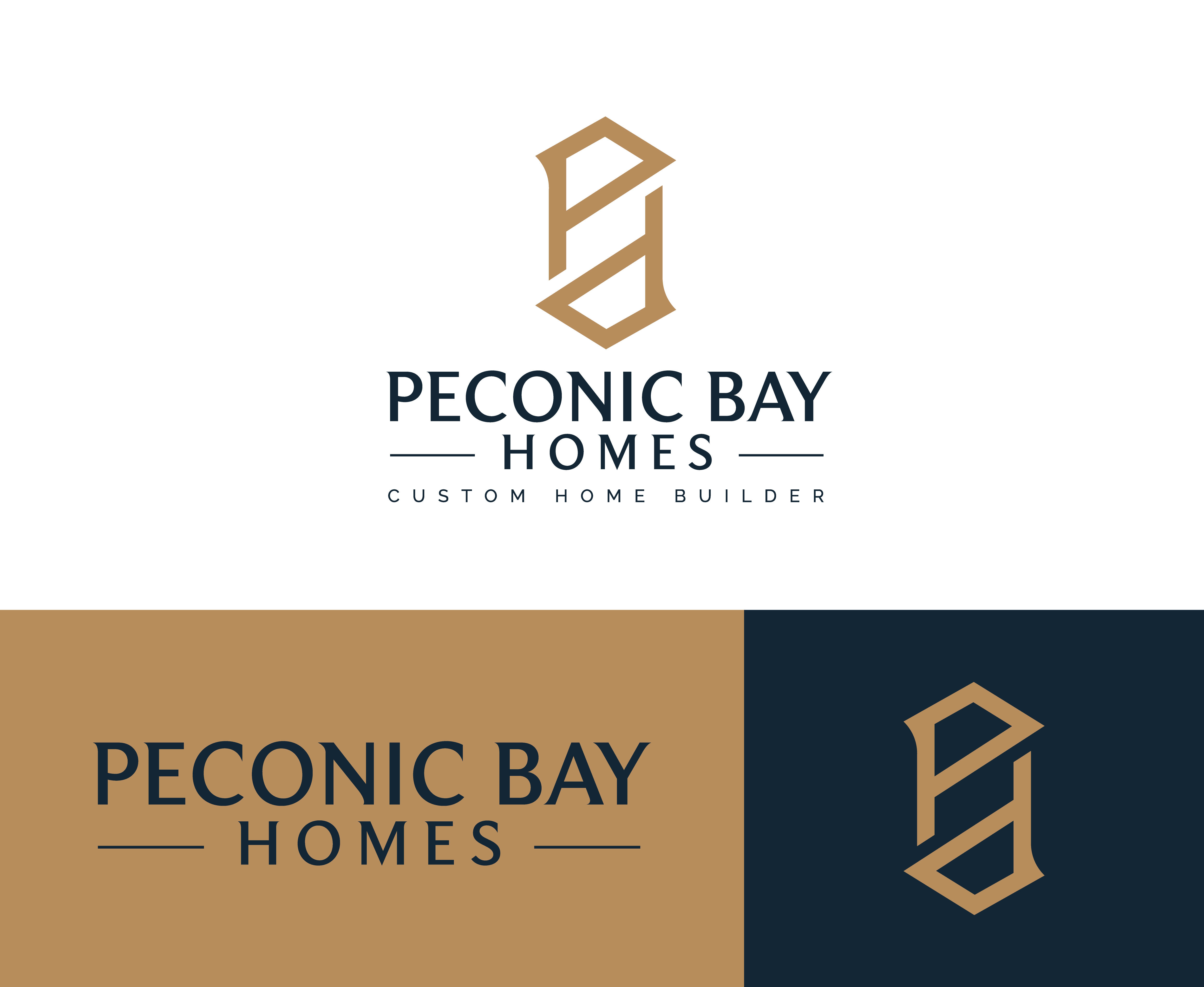 Logo Design by Duvai Studio for Peconic Bay Homes Inc. | Design #37698274