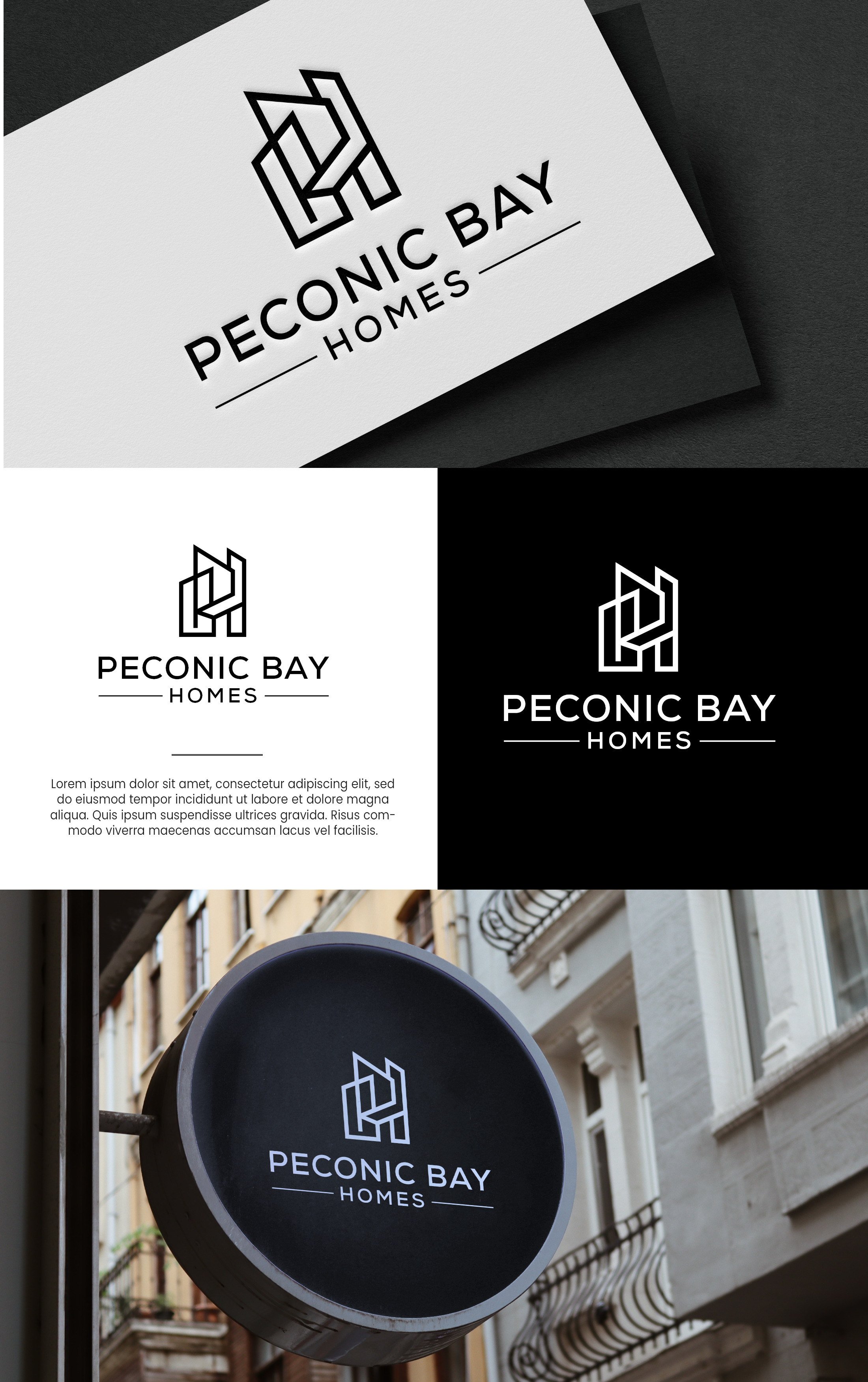 Logo Design by Graphixpointt for Peconic Bay Homes Inc. | Design #37708904
