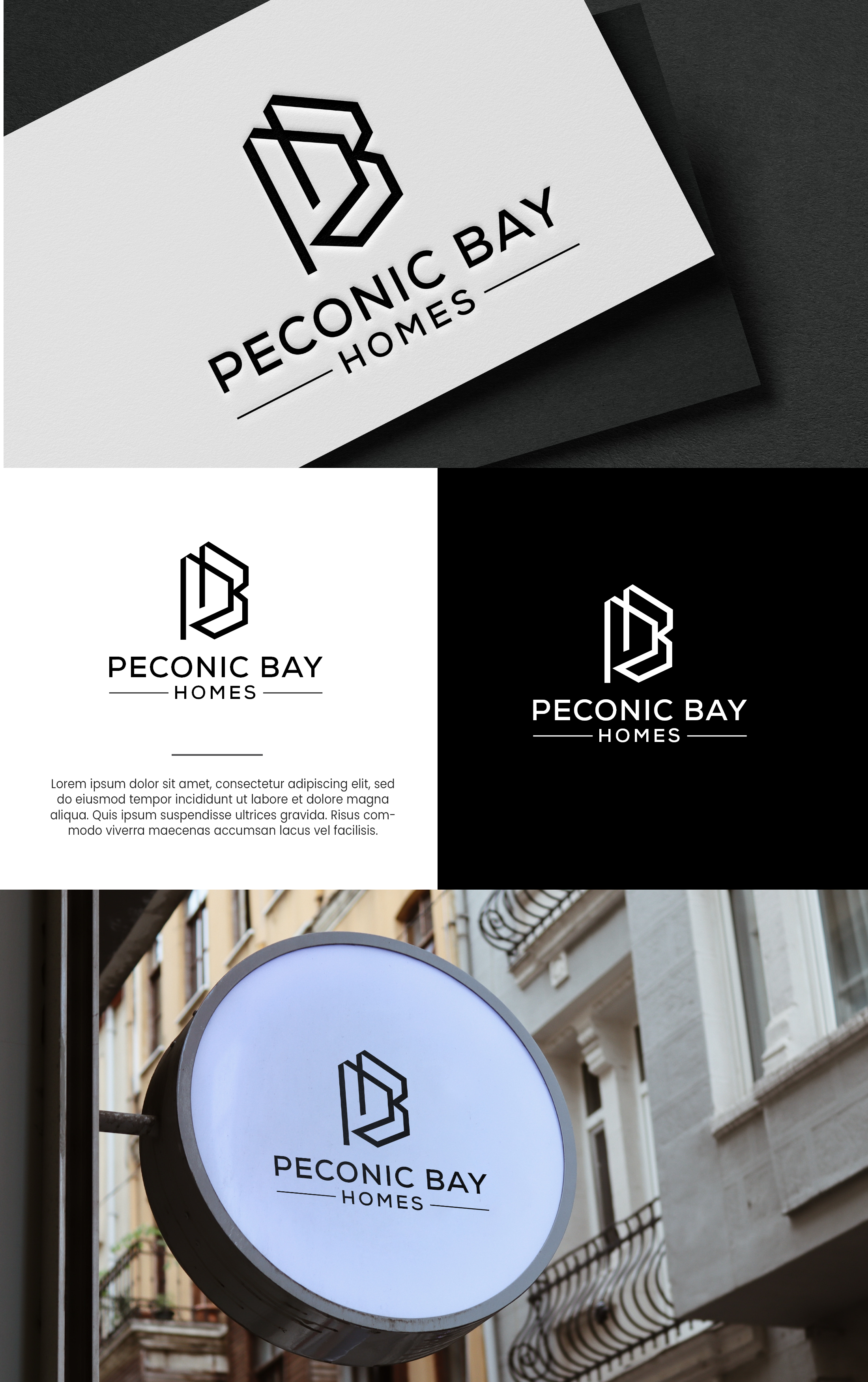 Logo Design by Graphixpointt for Peconic Bay Homes Inc. | Design #37709785