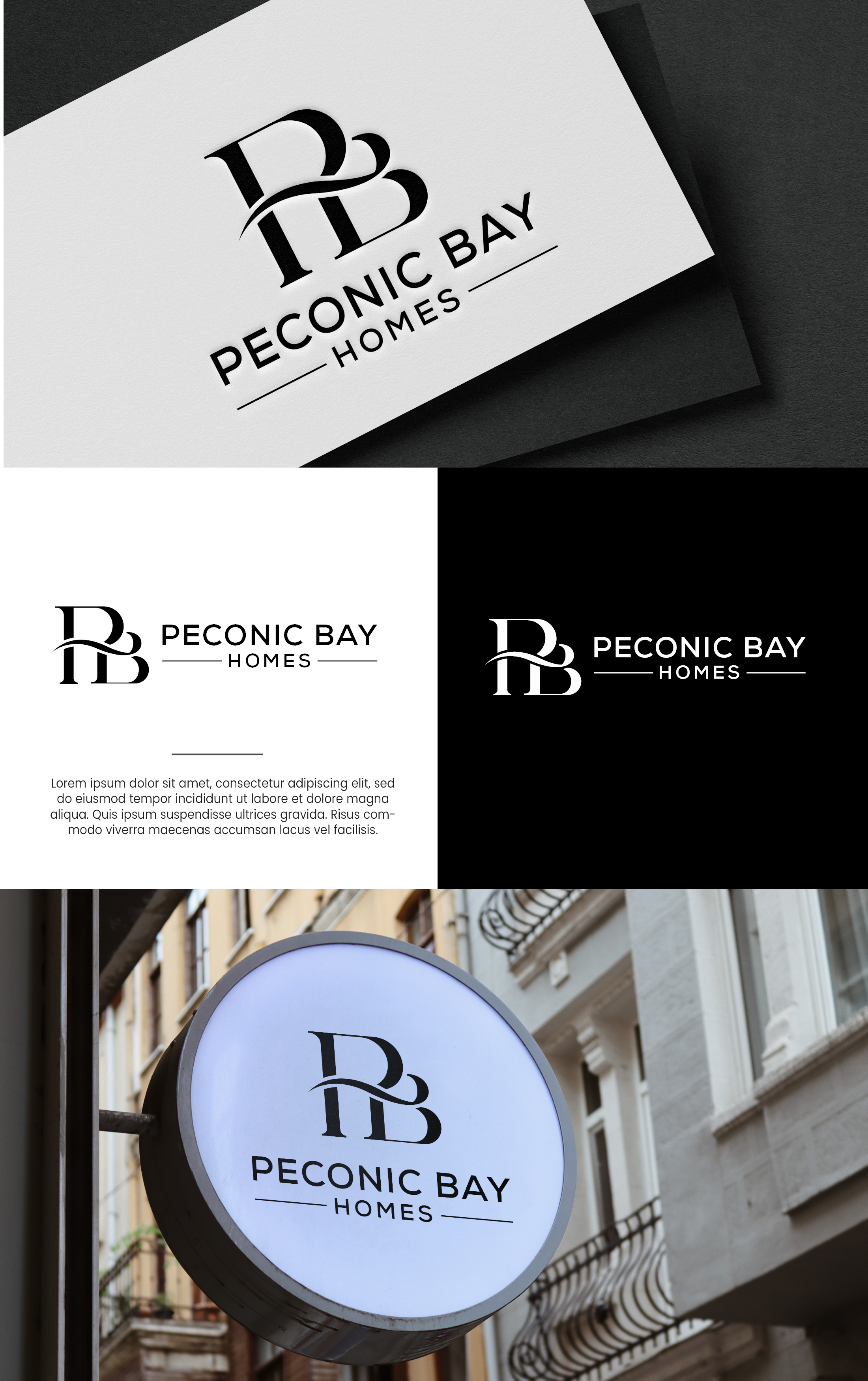 Logo Design by Graphixpointt for Peconic Bay Homes Inc. | Design #37709975