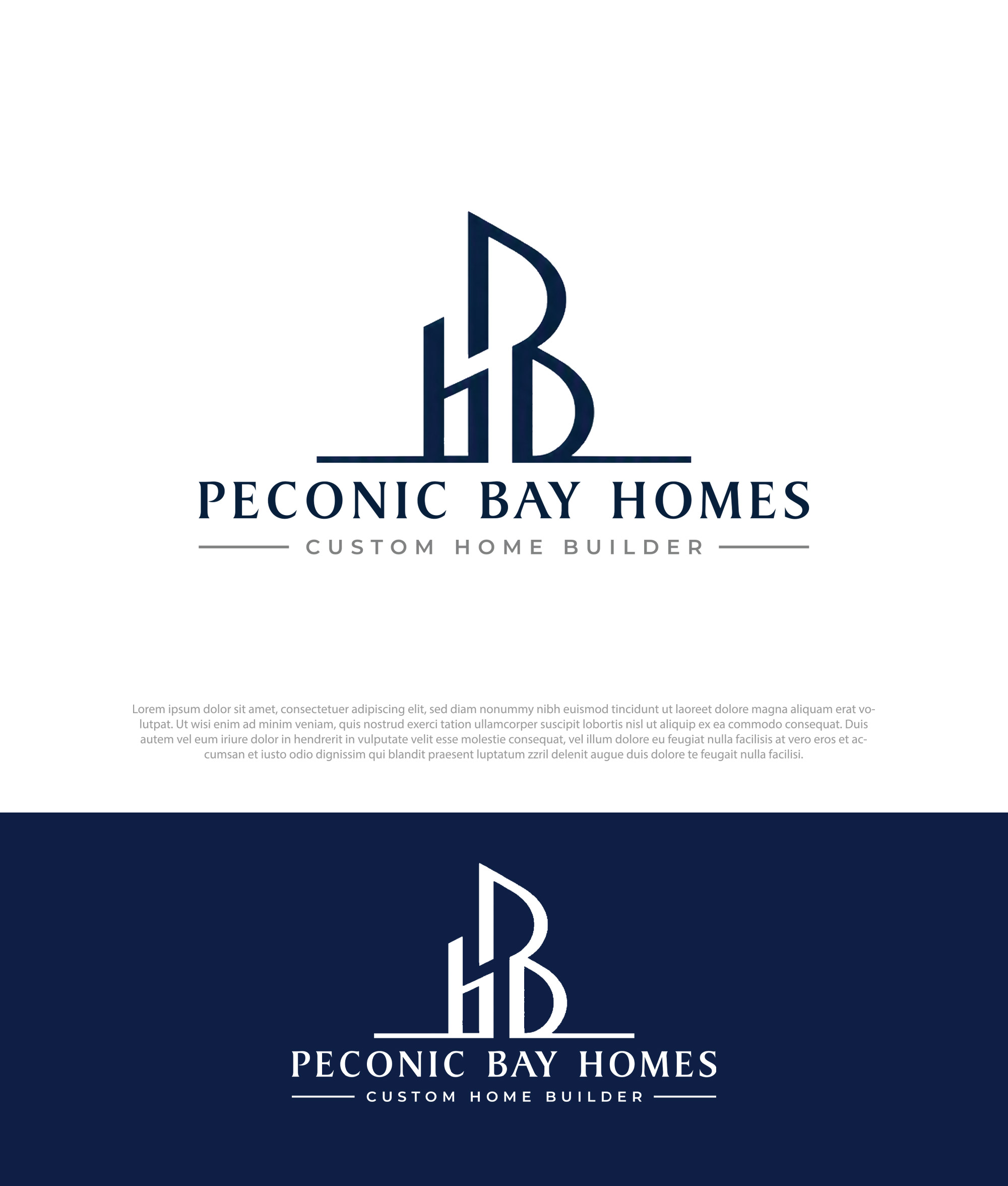 Logo Design by InkPilot_Studio™ for Peconic Bay Homes Inc. | Design #37698923