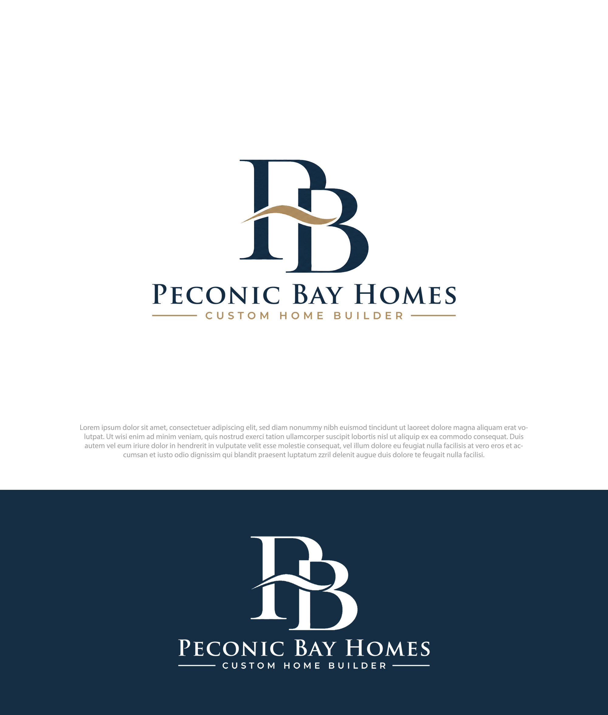 Logo Design by InkPilot_Studio™ for Peconic Bay Homes Inc. | Design #37698948