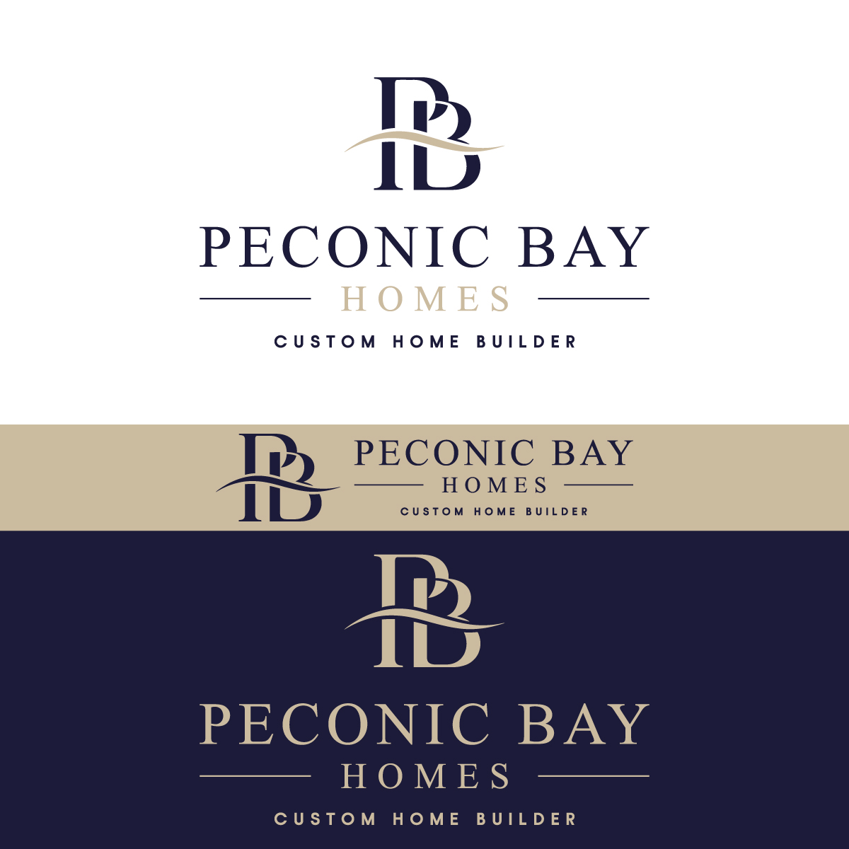Logo Design by mounir.co for Peconic Bay Homes Inc. | Design #37702757