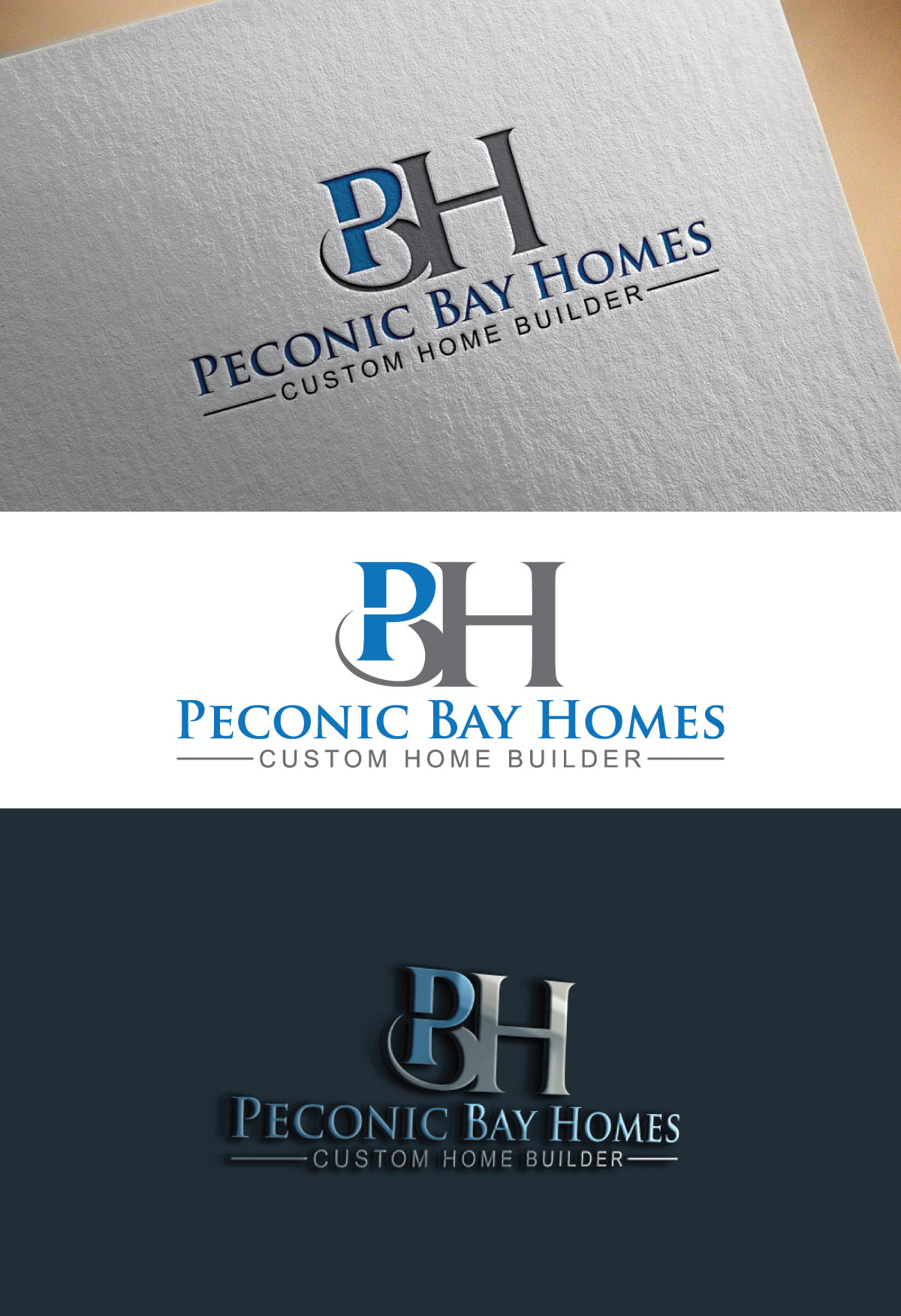 Logo Design by Alex75 for Peconic Bay Homes Inc. | Design #37698817