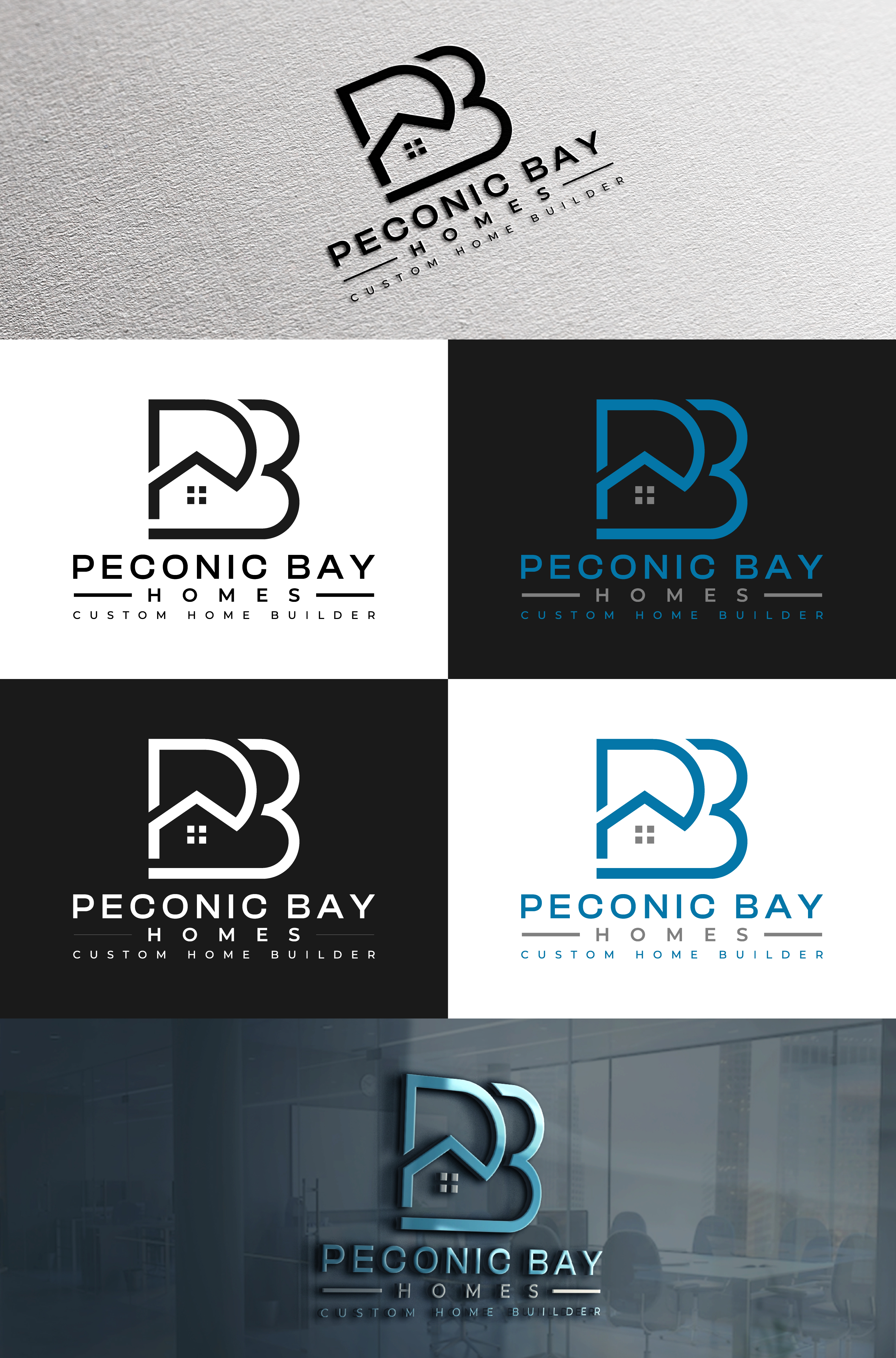 Logo Design by Studio Vertex for Peconic Bay Homes Inc. | Design #37699975