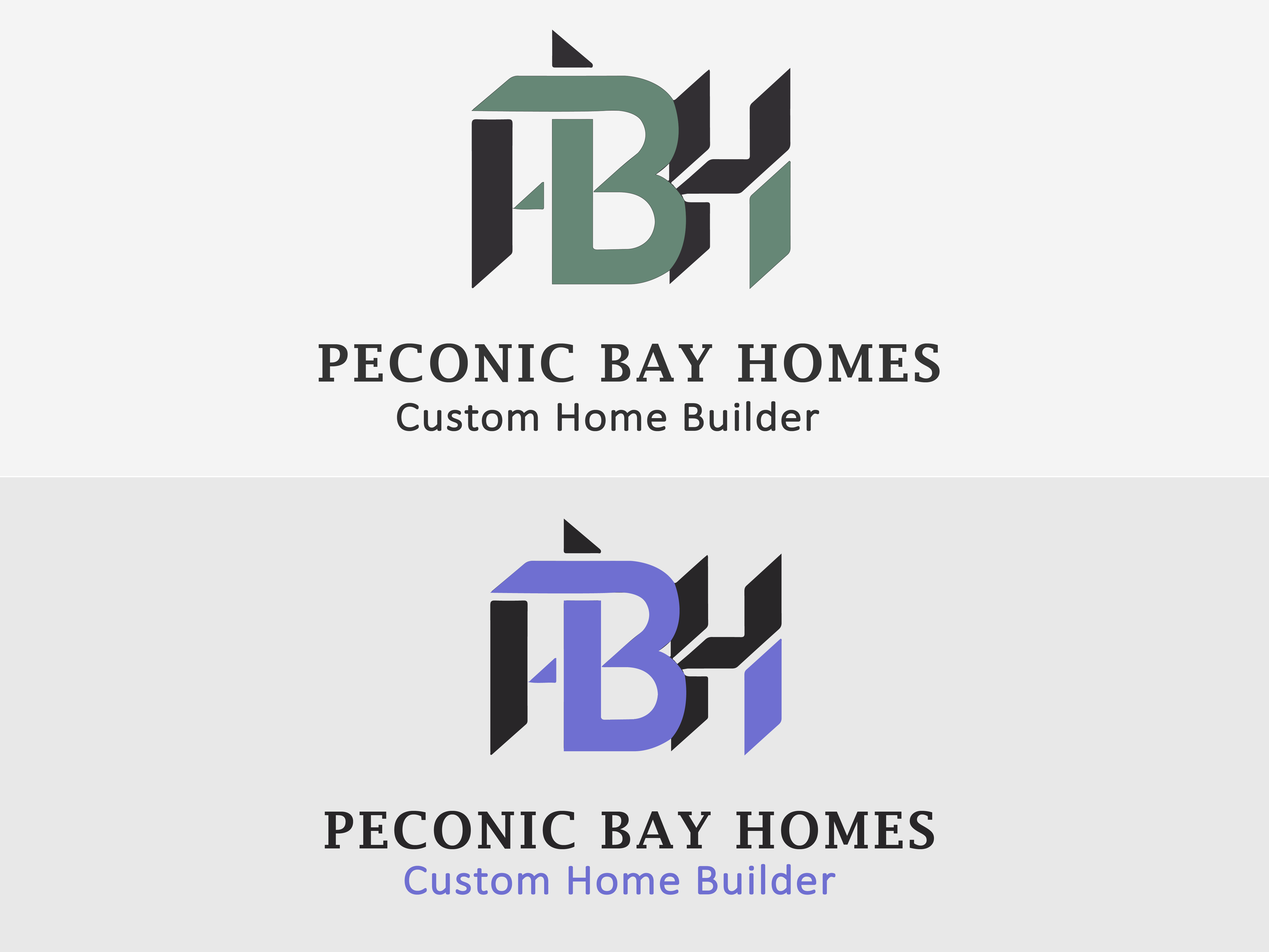Logo Design by evuu for Peconic Bay Homes Inc. | Design #37711624