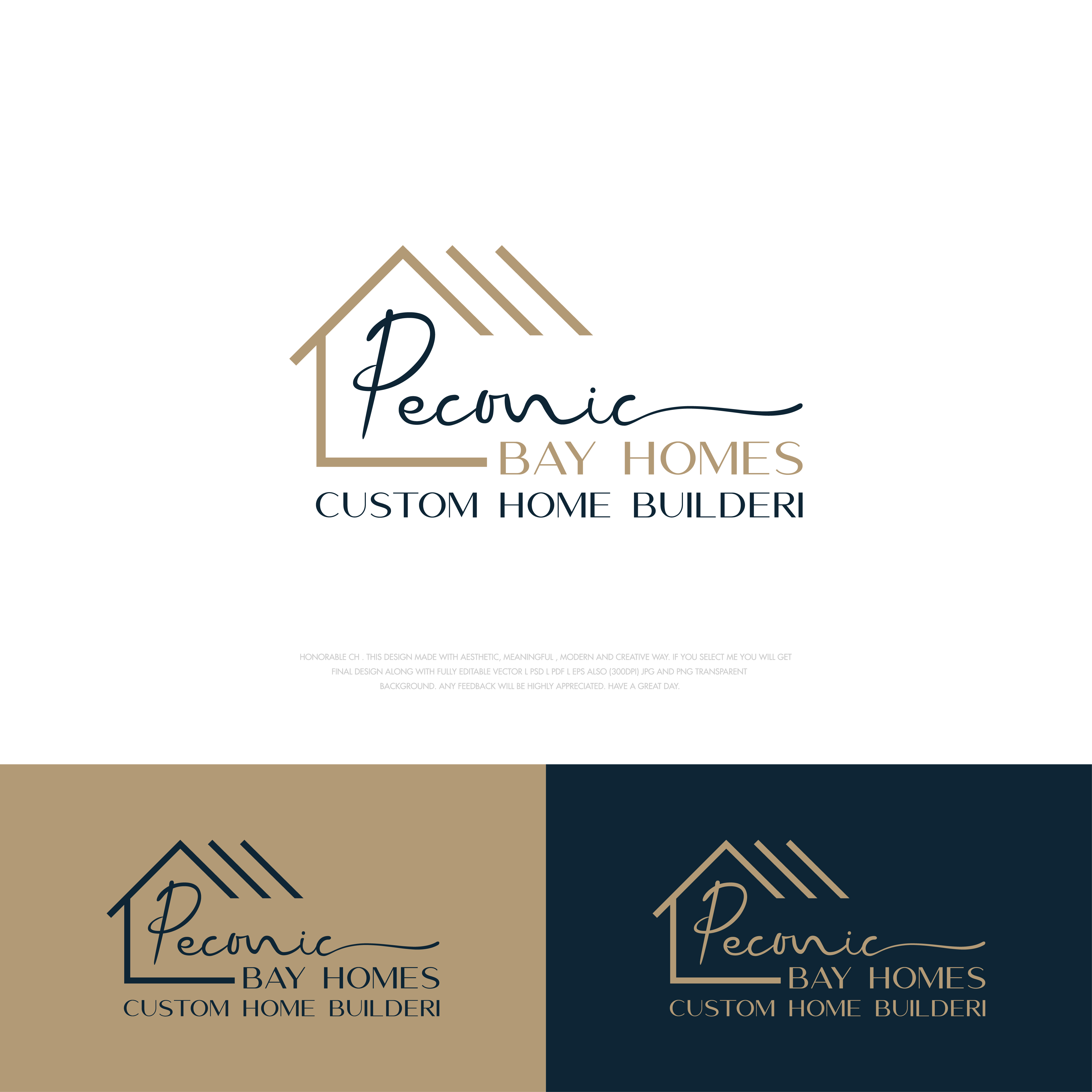 Design de Logo par Riad | Branding & Logo Expert pour Peconic Bay Homes Inc. | Design #37708197