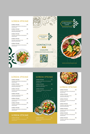 Menu design for an Indian fine dining restaurant