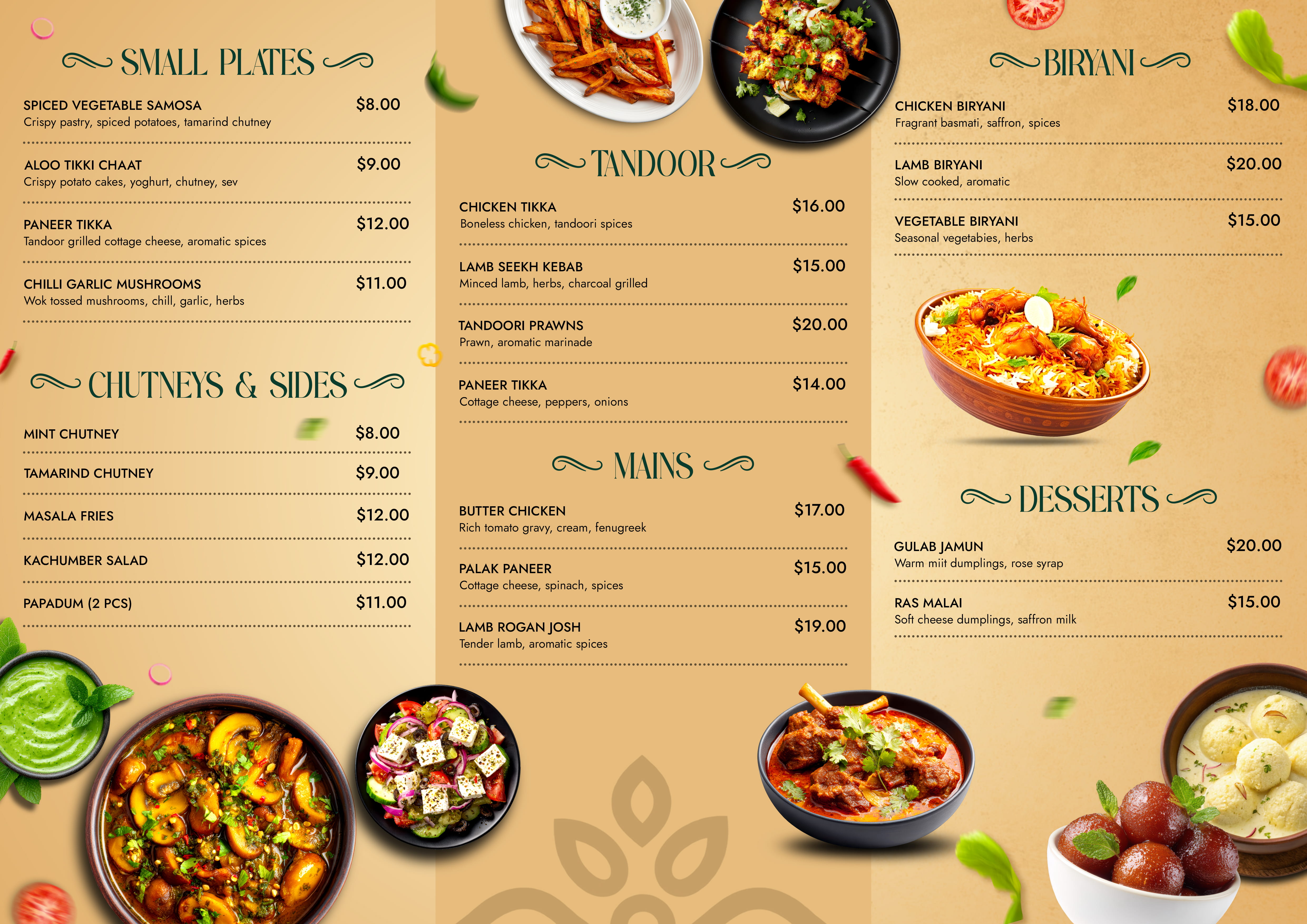 Menu Design by Revolt Team for this project | Design #37716230