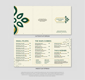 Menu Design by markume for this project | Design #37725348
