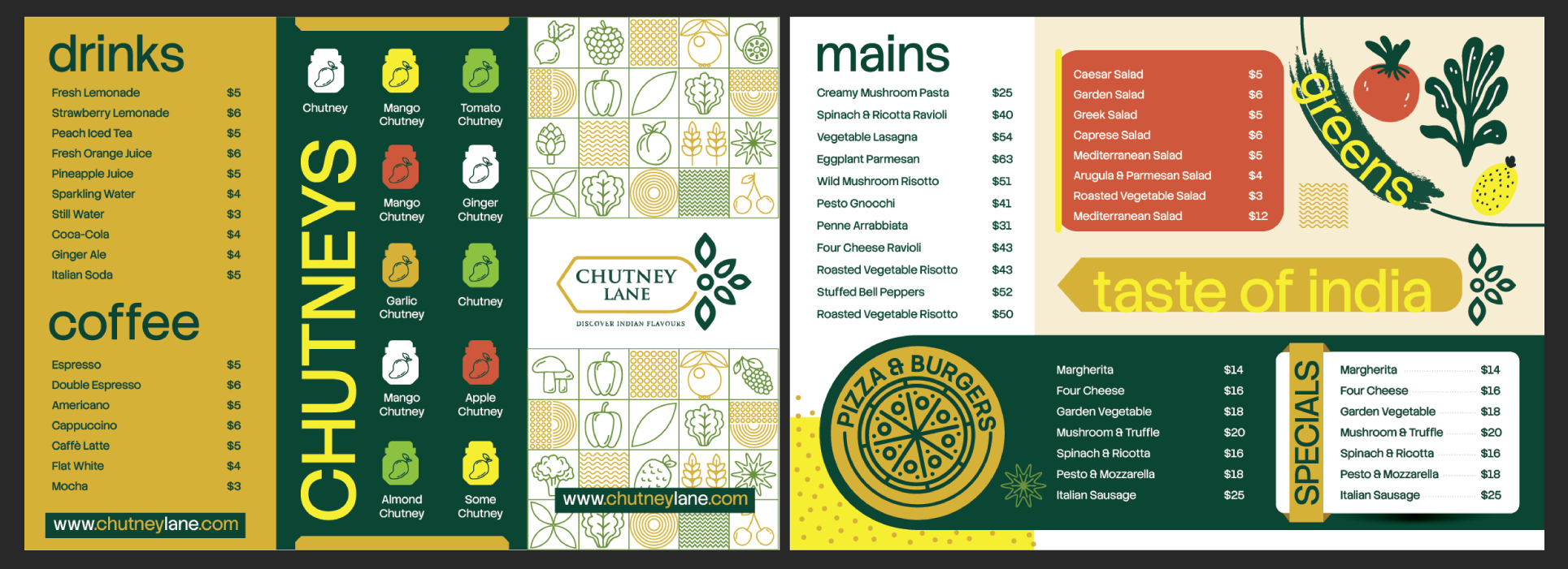 Menu Design by JK18 for this project | Design #37713055