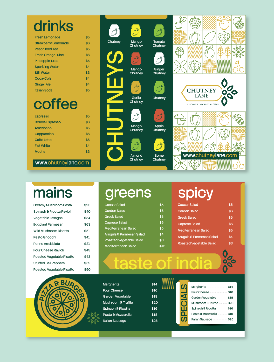 Menu Design by JK18 for this project | Design #37720267