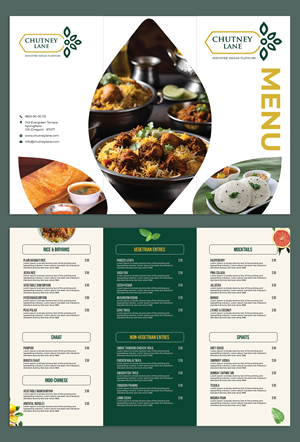 Menu Design by Sandeep G. for this project | Design: #37718868