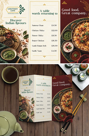 Menu Design by Sunil Peter for this project | Design: #37713068