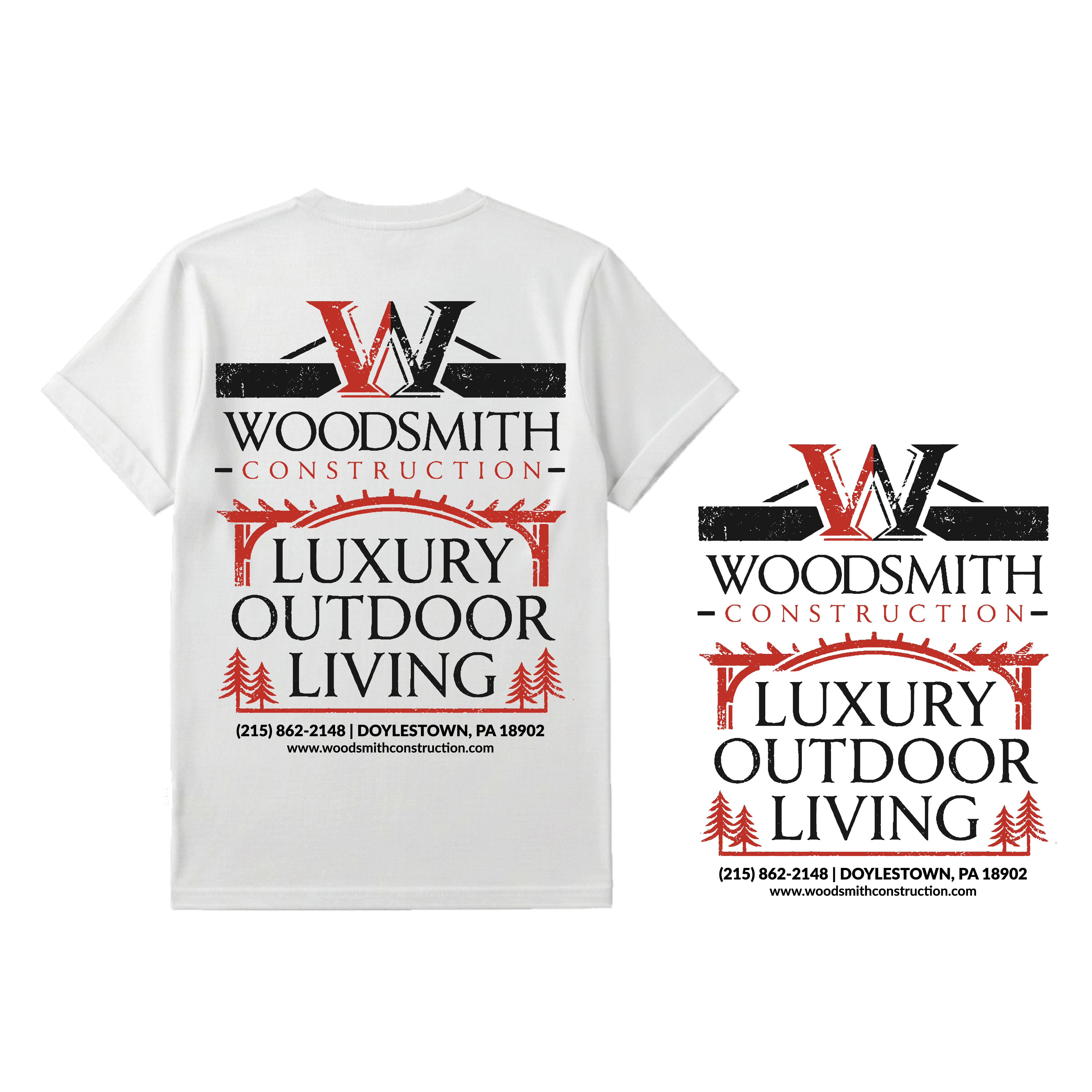 T-shirt Design by onze design for woodsmith construction,llc | Design #37709150