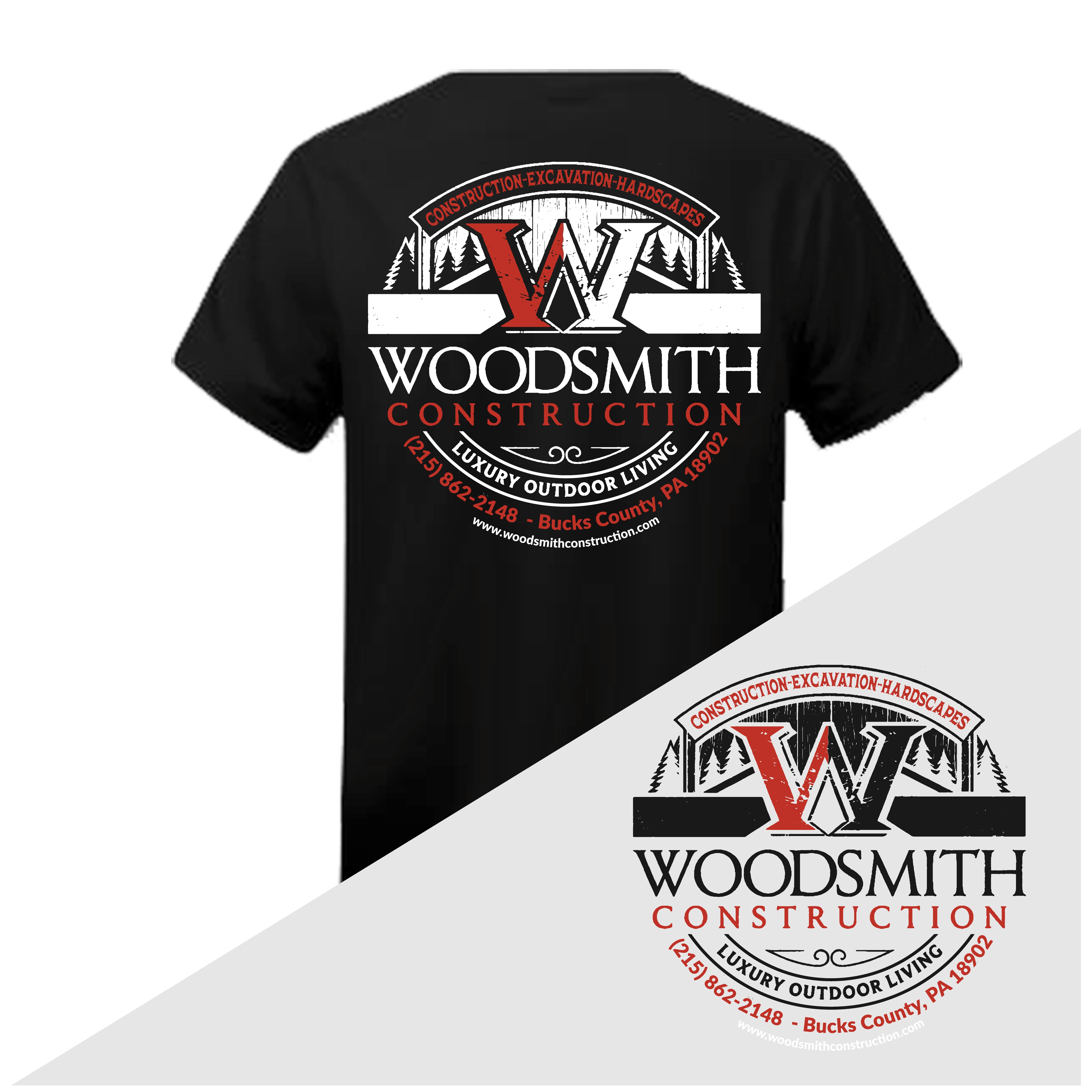 T-shirt Design by onze design for woodsmith construction,llc | Design #37714550