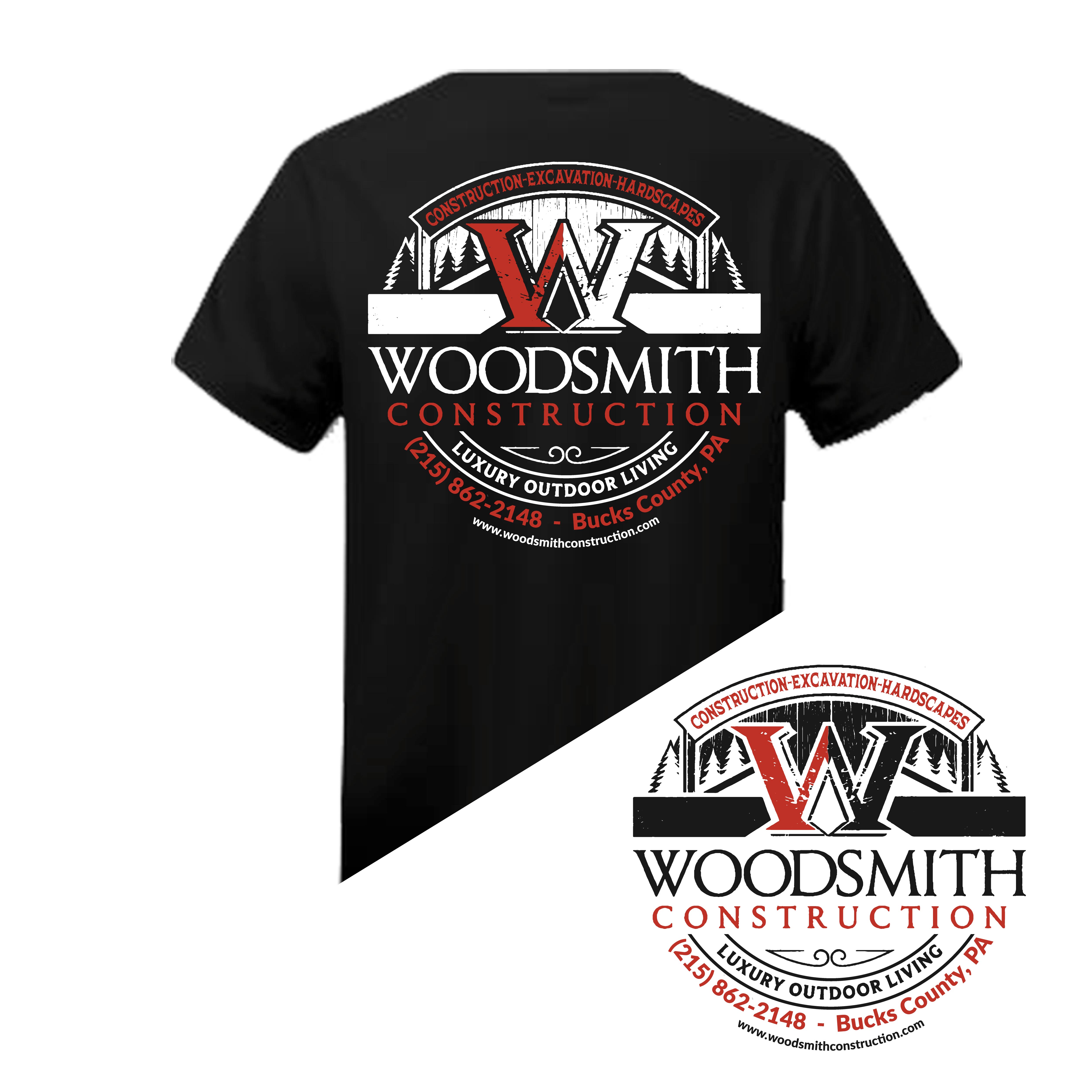 T-shirt Design by onze design for woodsmith construction,llc | Design: #37716395