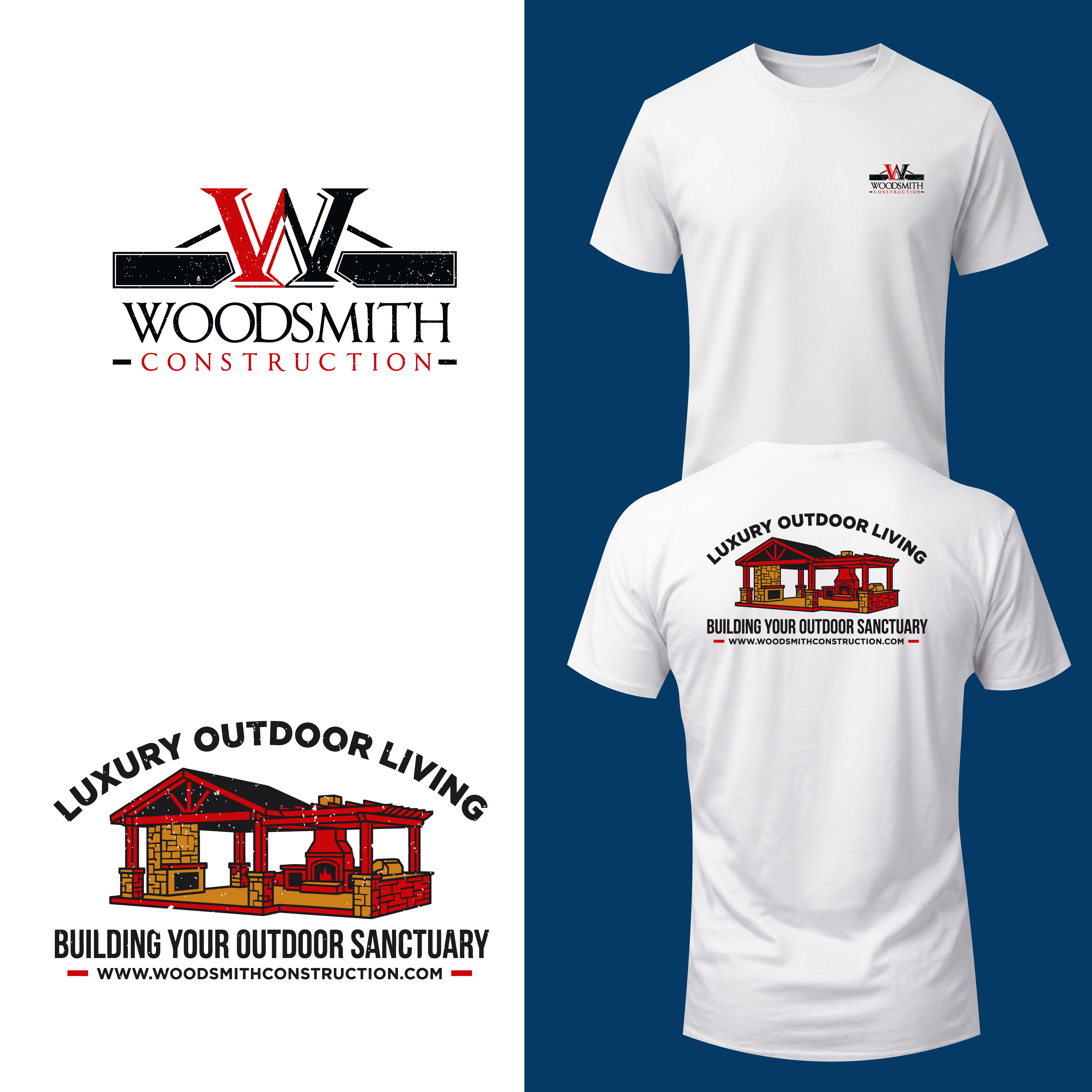 T-shirt Design by amdad26 for woodsmith construction,llc | Design #37714858