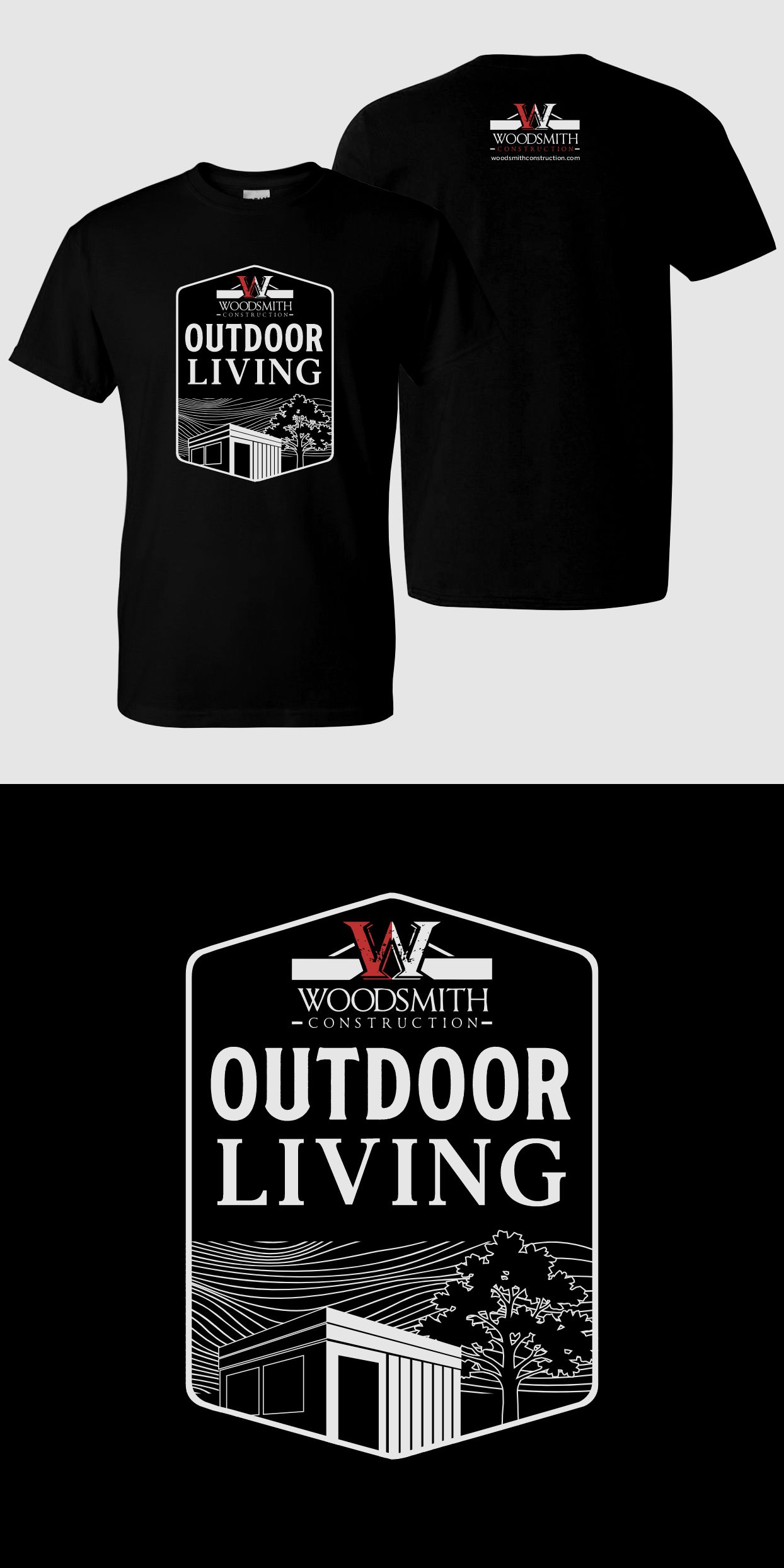 T-shirt Design by sam_reef for woodsmith construction,llc | Design #37710602
