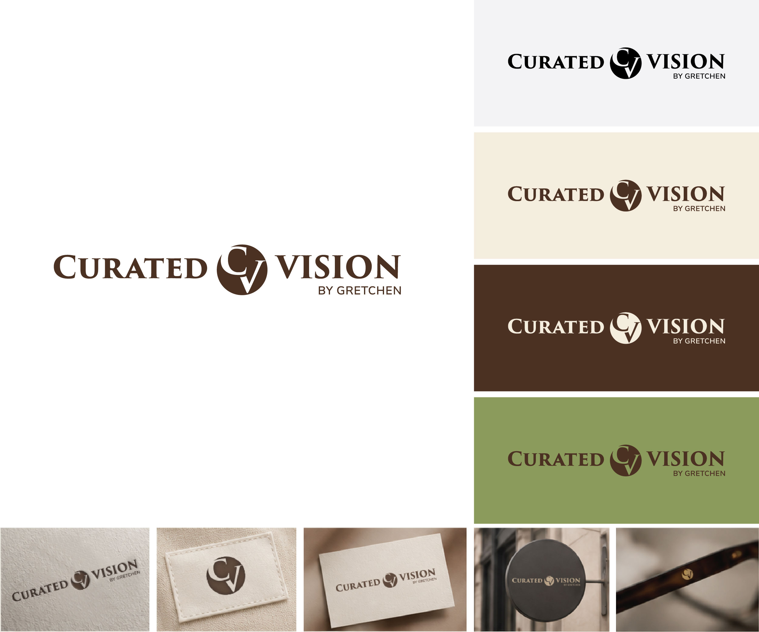 Logo Design by UsagiRabbit for Curated Vision by Gretchen | Design #37721114