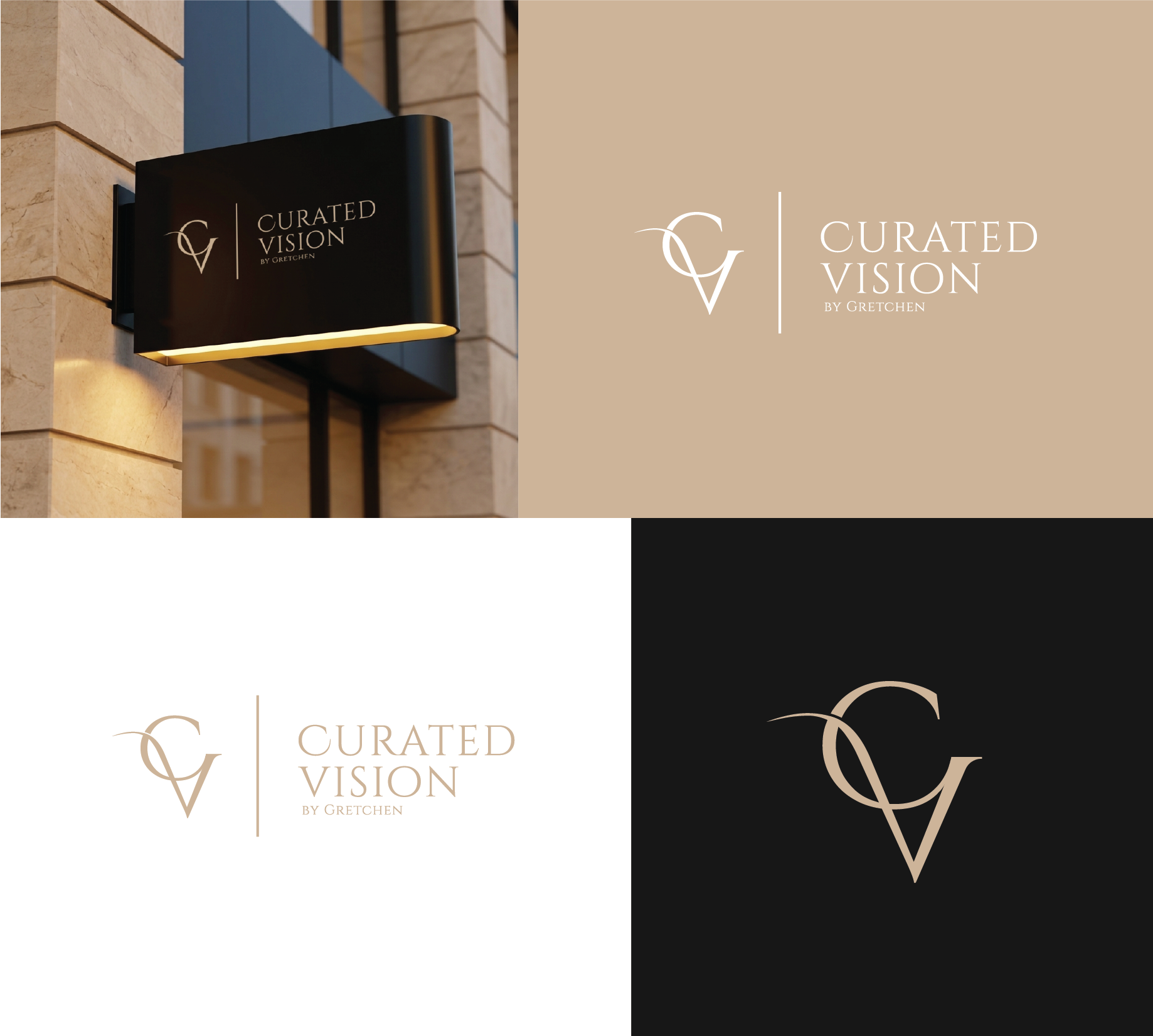 Logo Design by Axeen for Curated Vision by Gretchen | Design #37713587