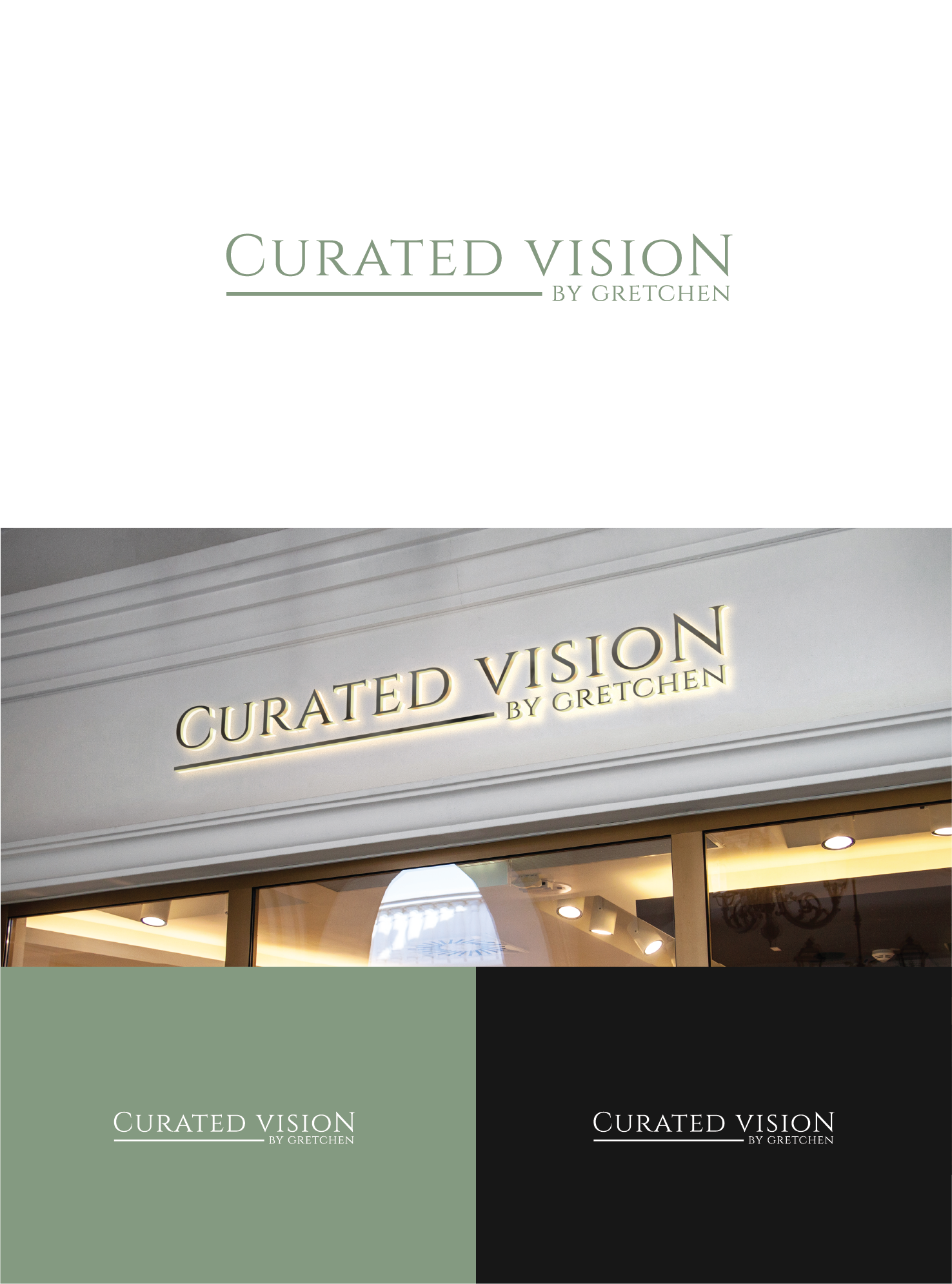 Logo Design by Axeen for Curated Vision by Gretchen | Design #37713589
