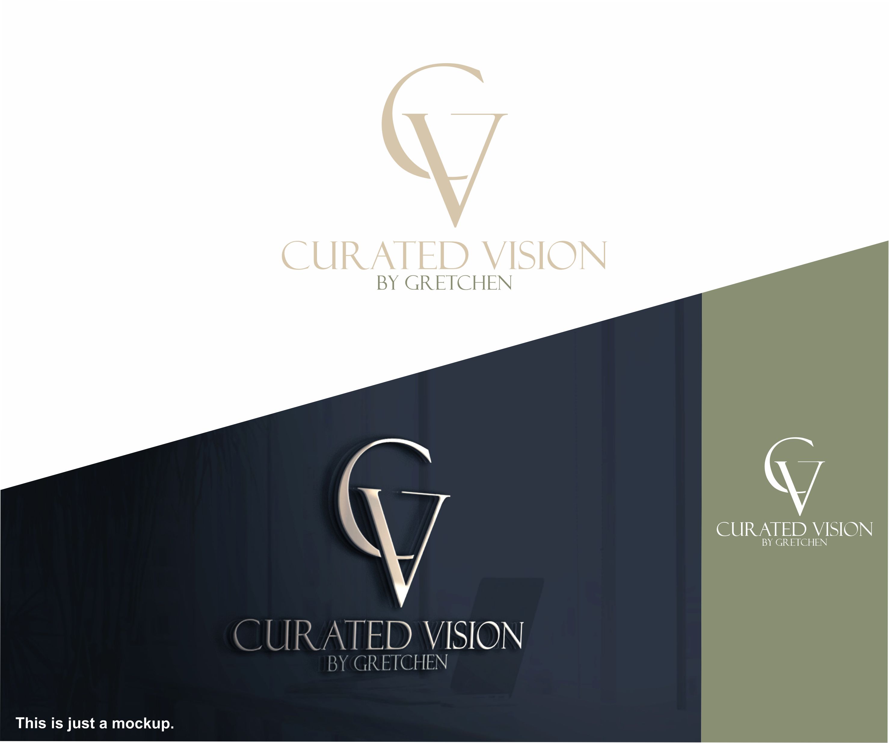 Logo Design by alkaline for Curated Vision by Gretchen | Design #37721575