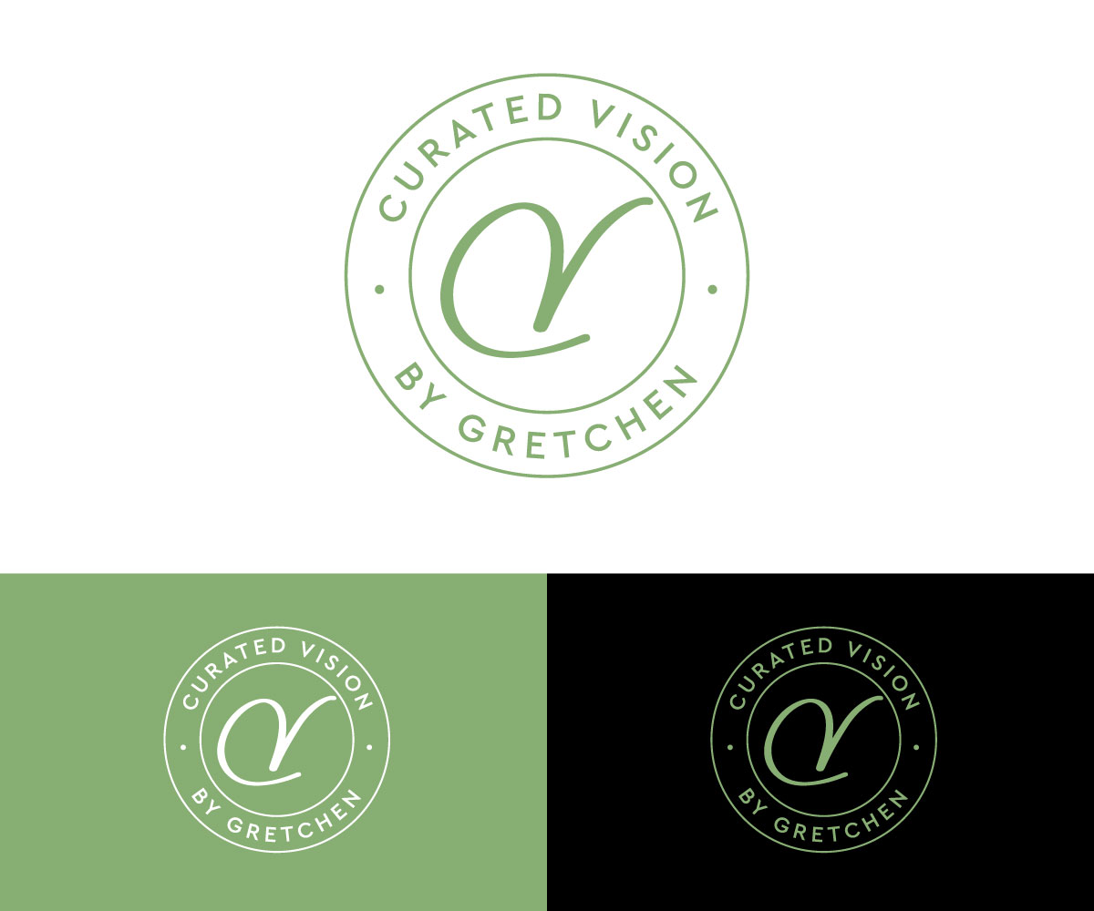Logo Design by Kavth for Curated Vision by Gretchen | Design #37720404