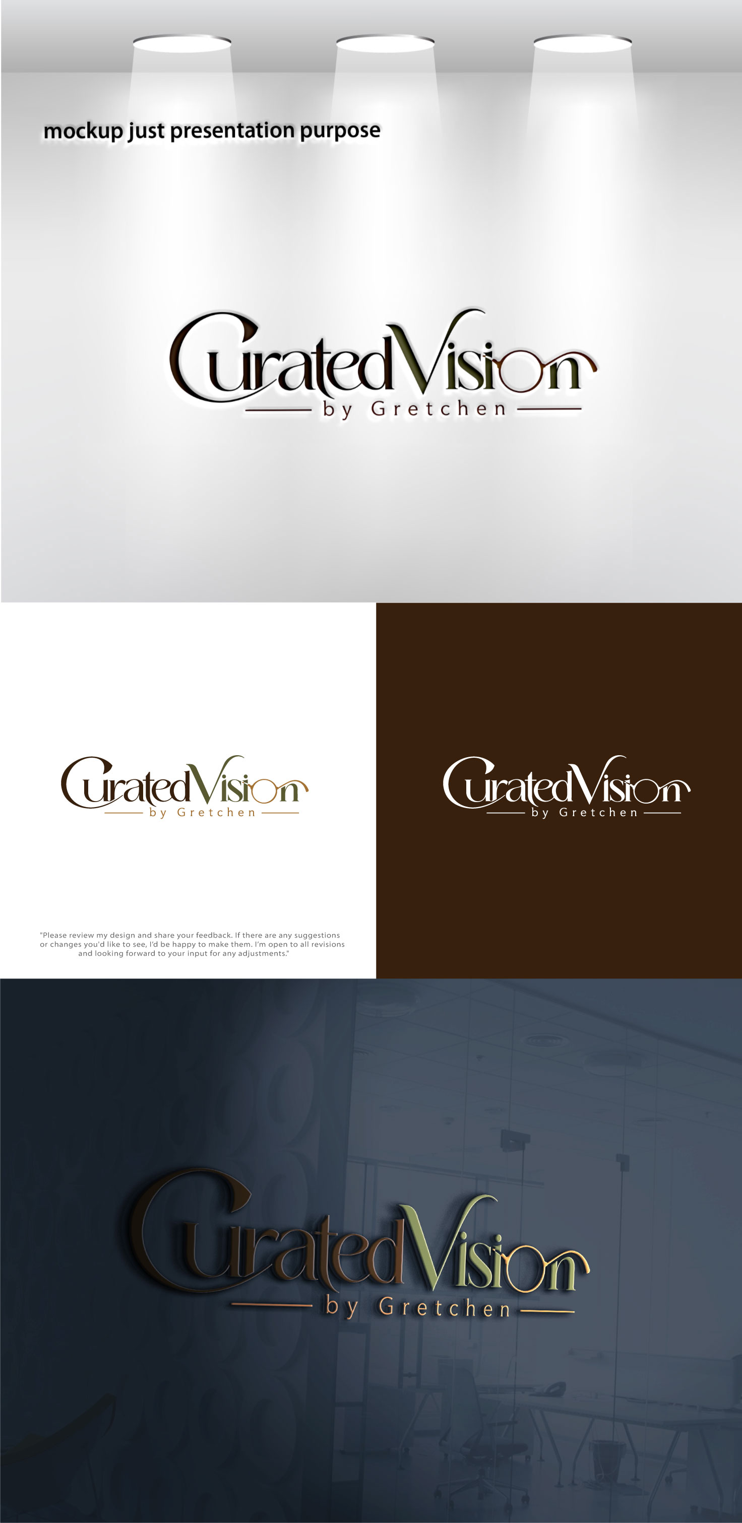 Logo Design by Pixel Signature for Curated Vision by Gretchen | Design #37713087