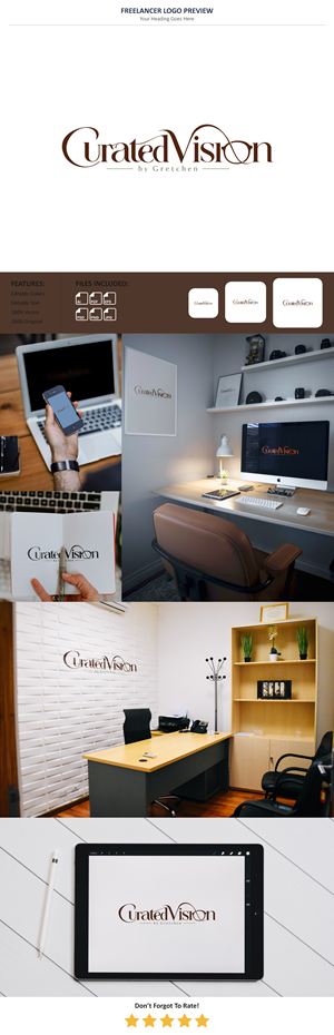 Logo Design by Pixel Signature for Curated Vision by Gretchen | Design: #37713090