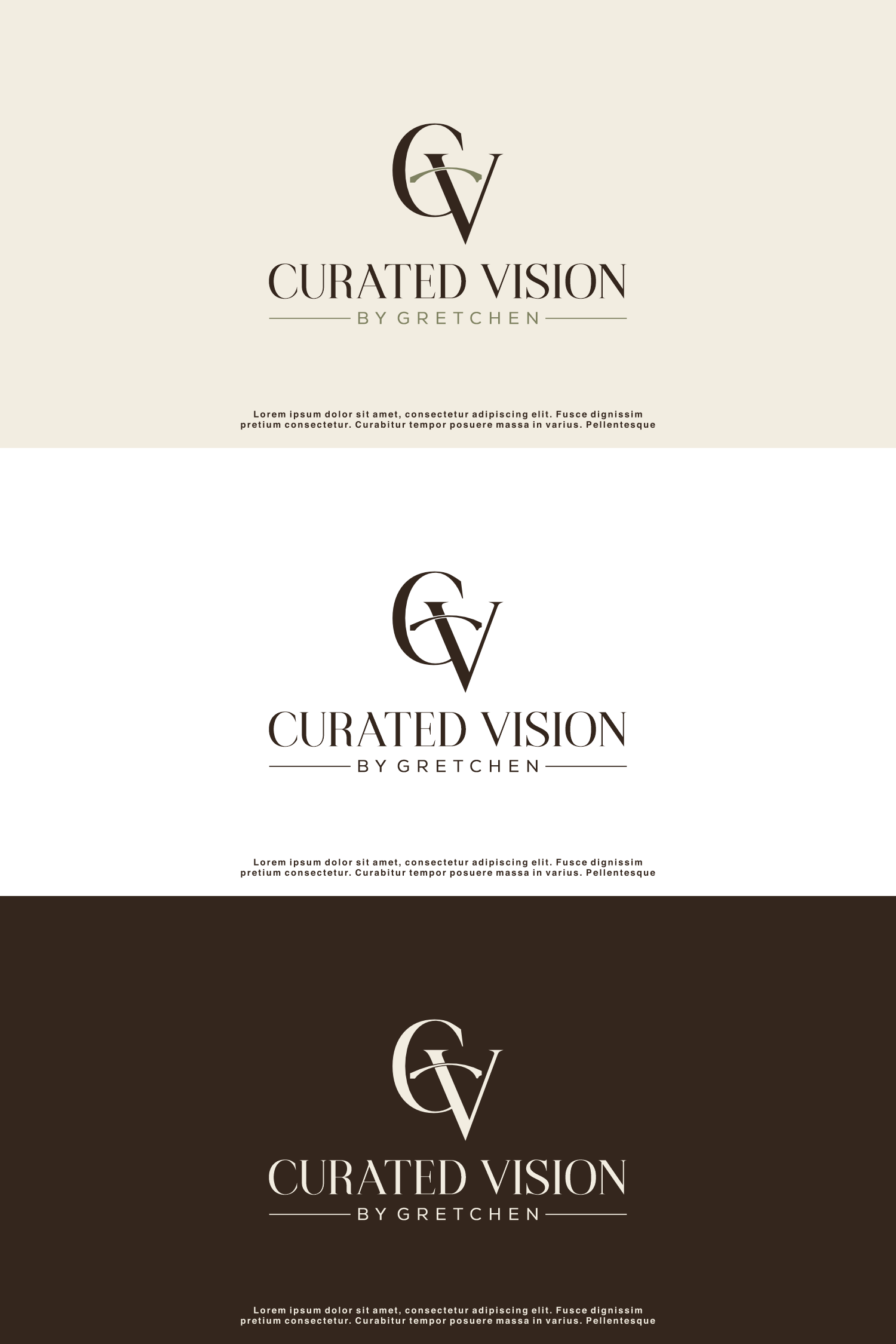 Logo Design by Milds for Curated Vision by Gretchen | Design #37728267