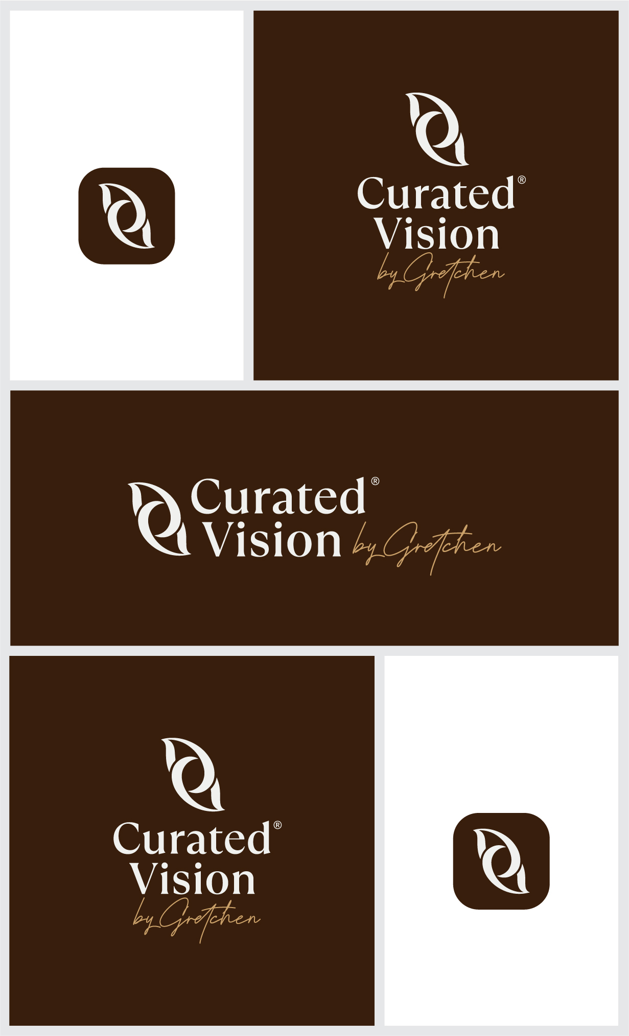 Logo Design by Ha.Connick for Curated Vision by Gretchen | Design #37730009