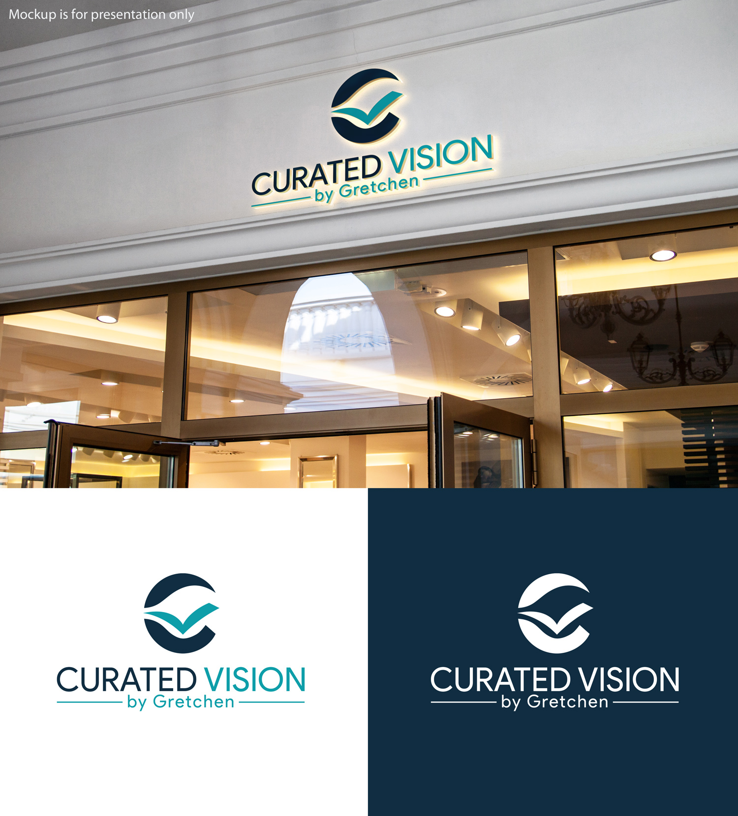 Logo Design by M Art & Design for Curated Vision by Gretchen | Design #37715651