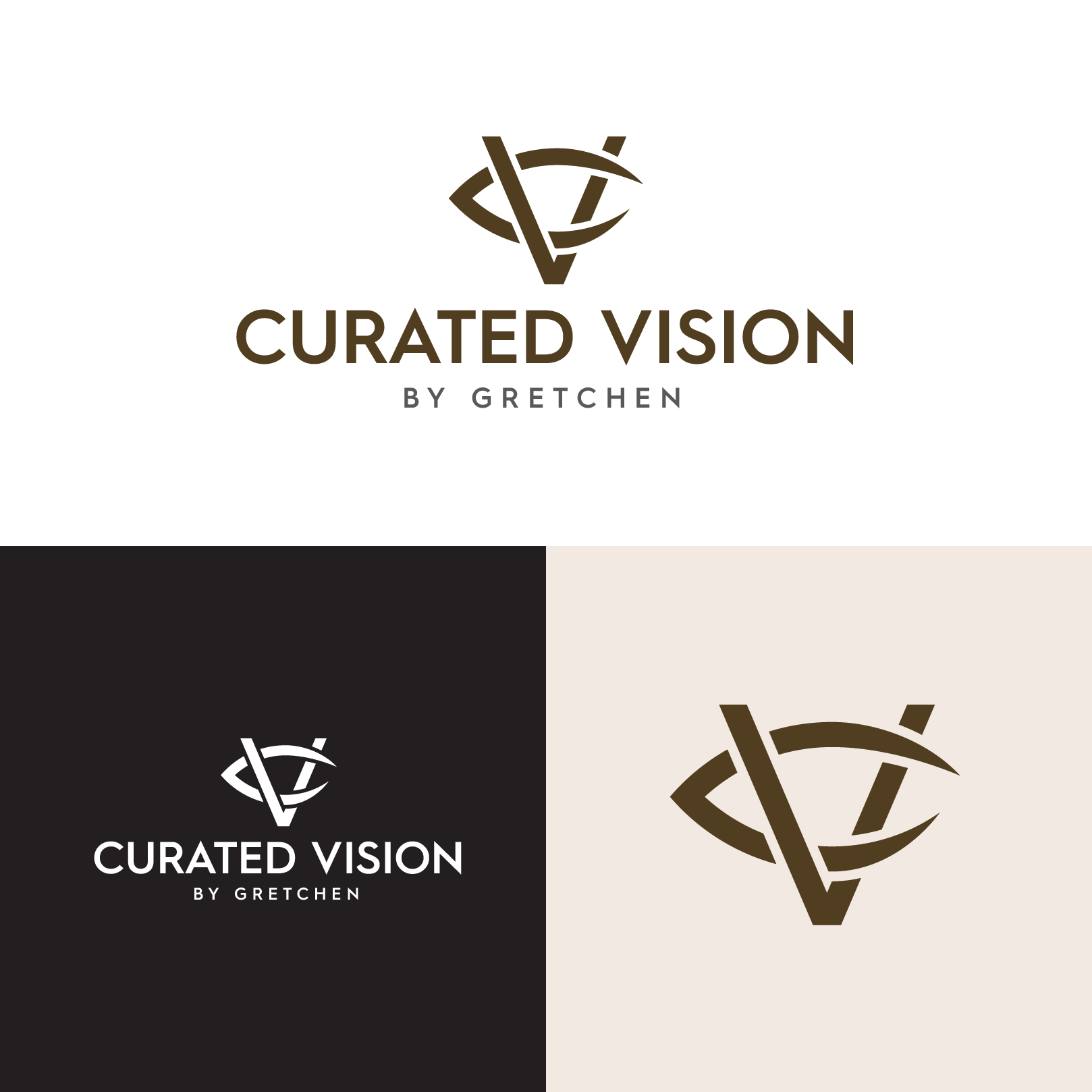 Logo Design by Blesign for Curated Vision by Gretchen | Design #37717680