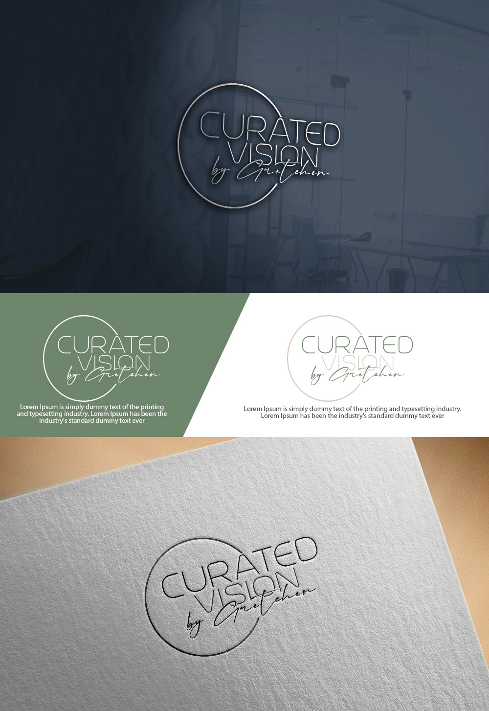Logo Design by sulemani   creation for Curated Vision by Gretchen | Design #37712865