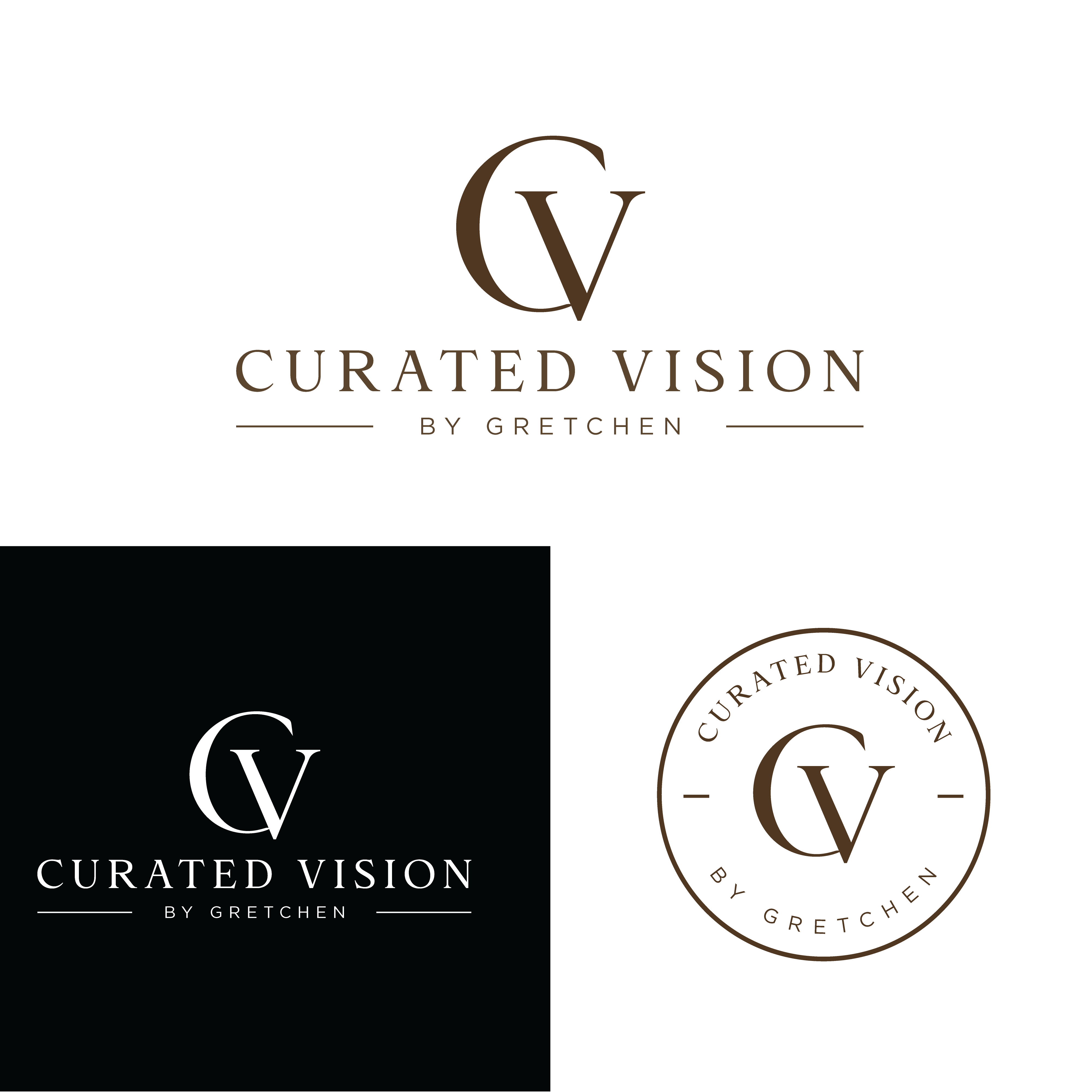 Logo Design by Casey Kelechi for Curated Vision by Gretchen | Design #37714175